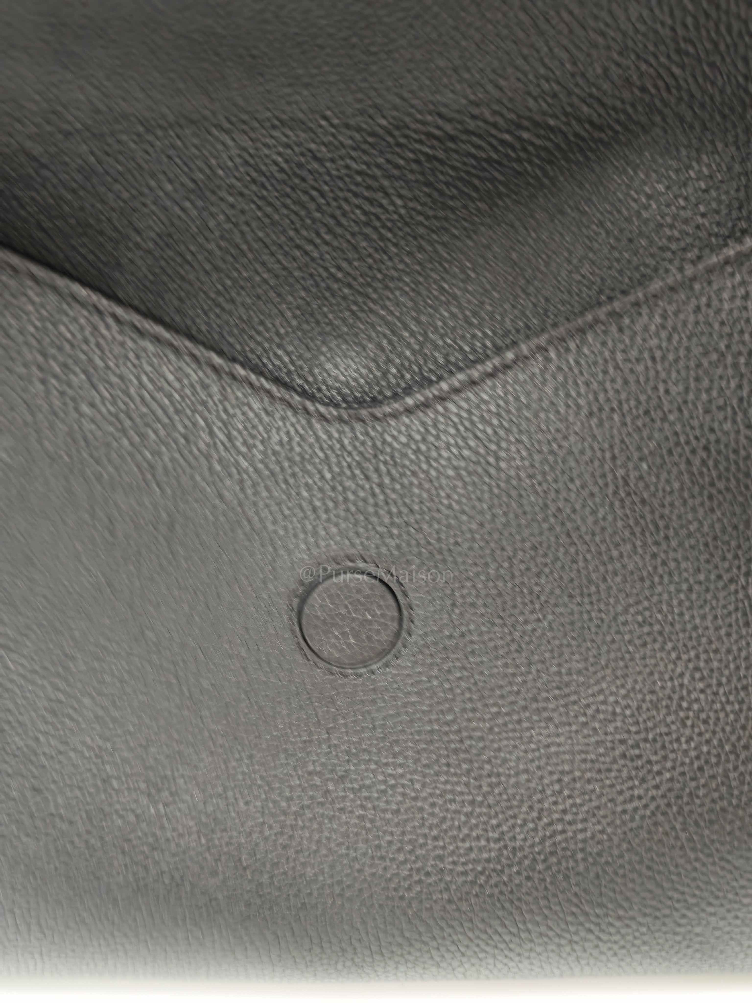 Double V Monogram Canvas and Black Grained Leather Shoulder Bag (Date Code: TR4137) | Purse Maison Luxury Bags Shop