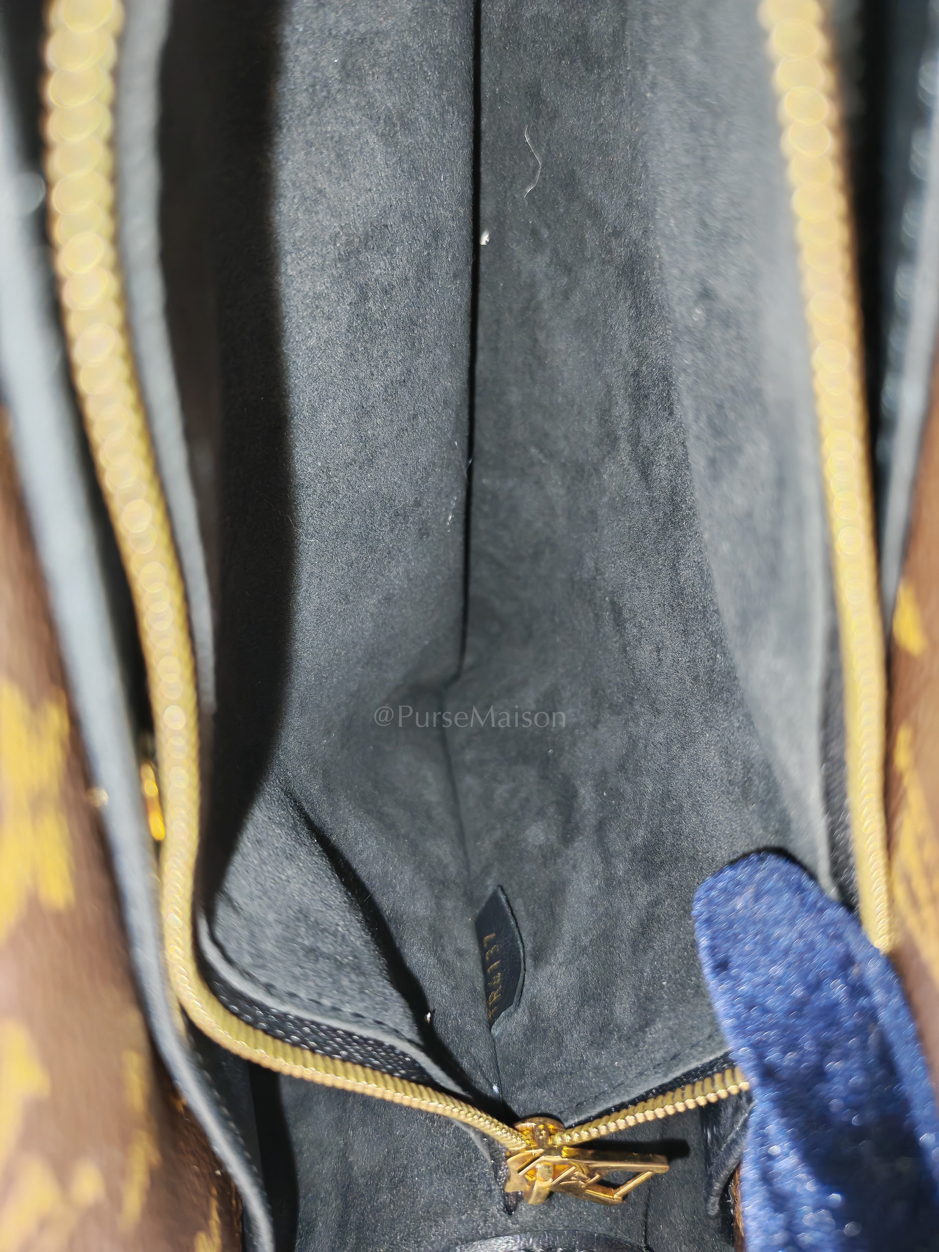 Double V Monogram Canvas and Black Grained Leather Shoulder Bag (Date Code: TR4137) | Purse Maison Luxury Bags Shop
