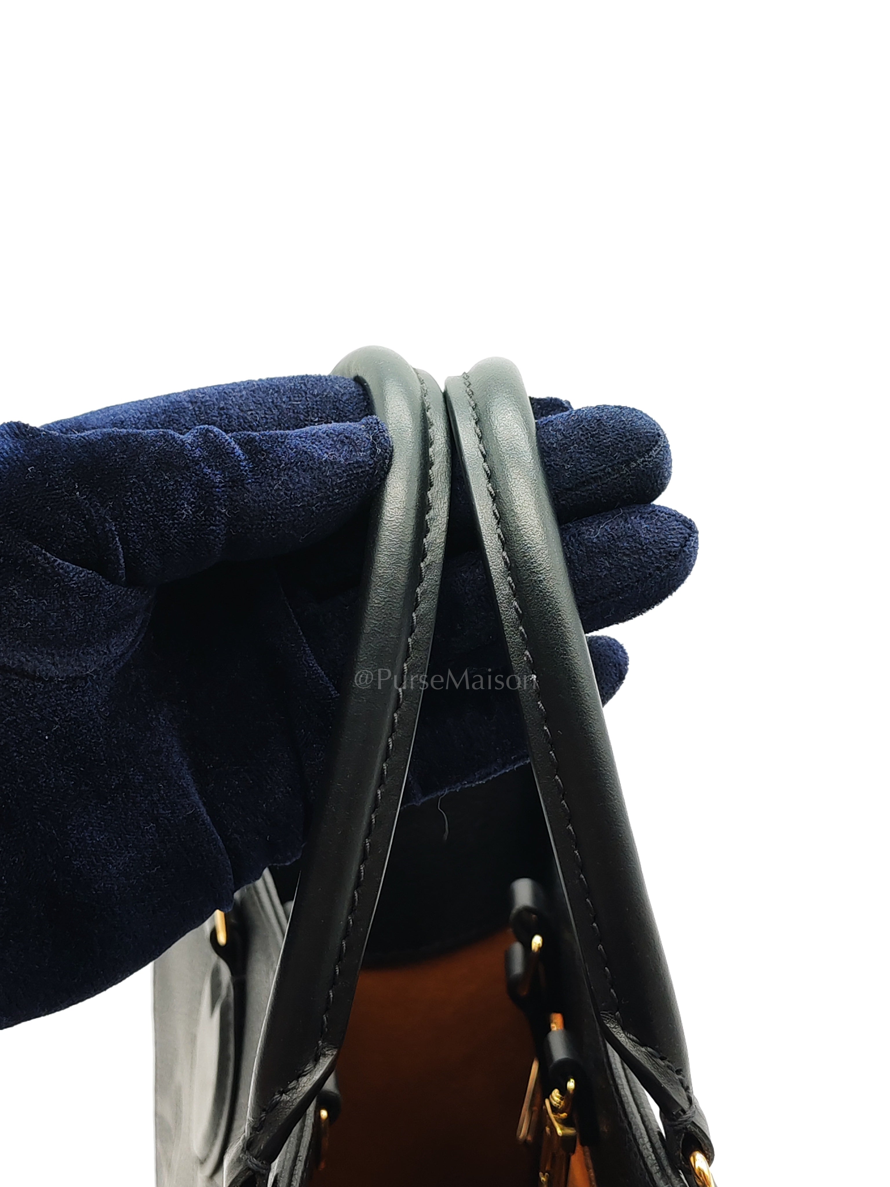 Double V Monogram Canvas and Black Grained Leather Shoulder Bag (Date Code: TR4137) | Purse Maison Luxury Bags Shop