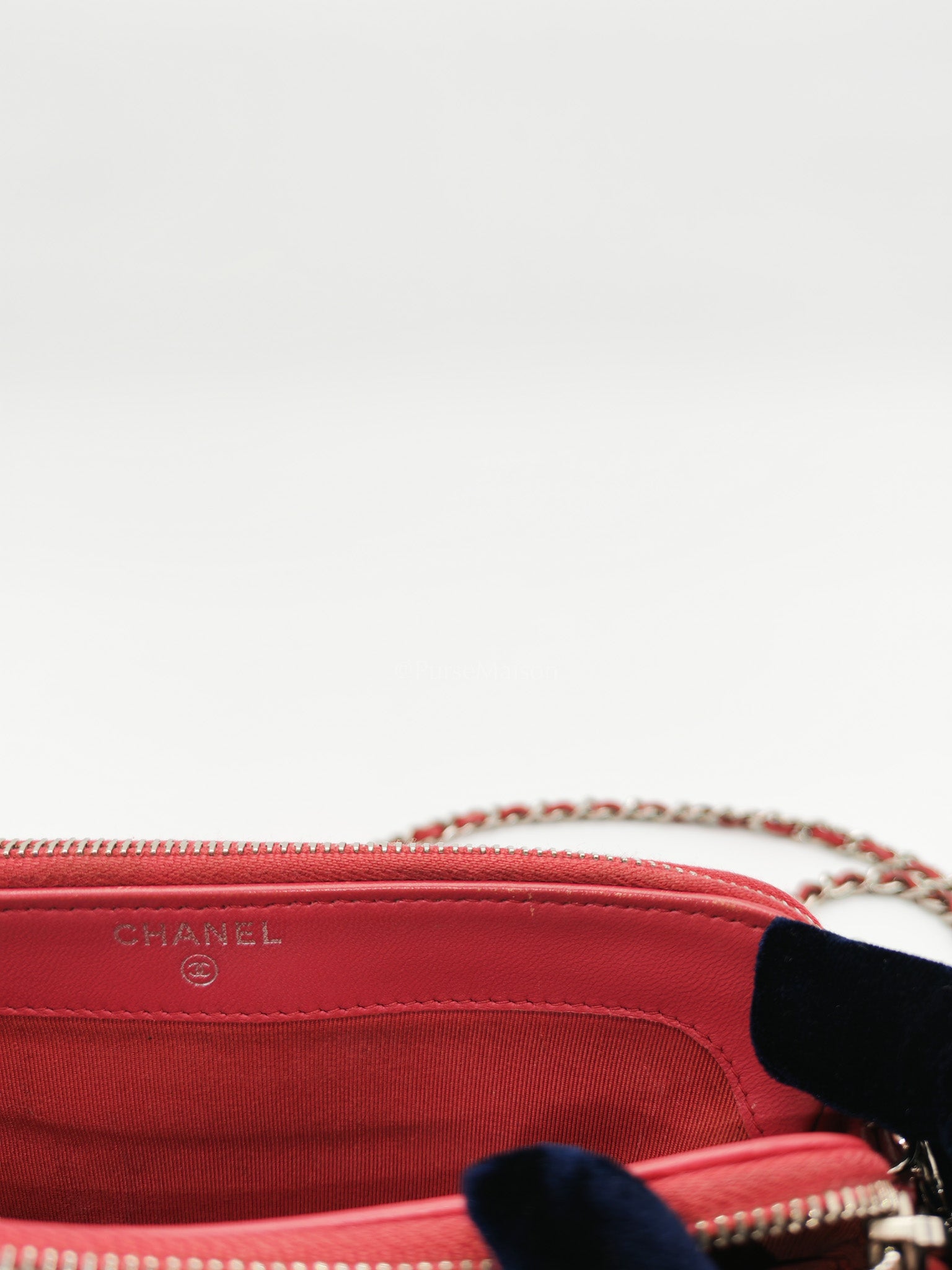 Double Zip in Rose Pink Clutch Chain Bag and Silver Hardware Series 26 | Purse Maison Luxury Bags Shop