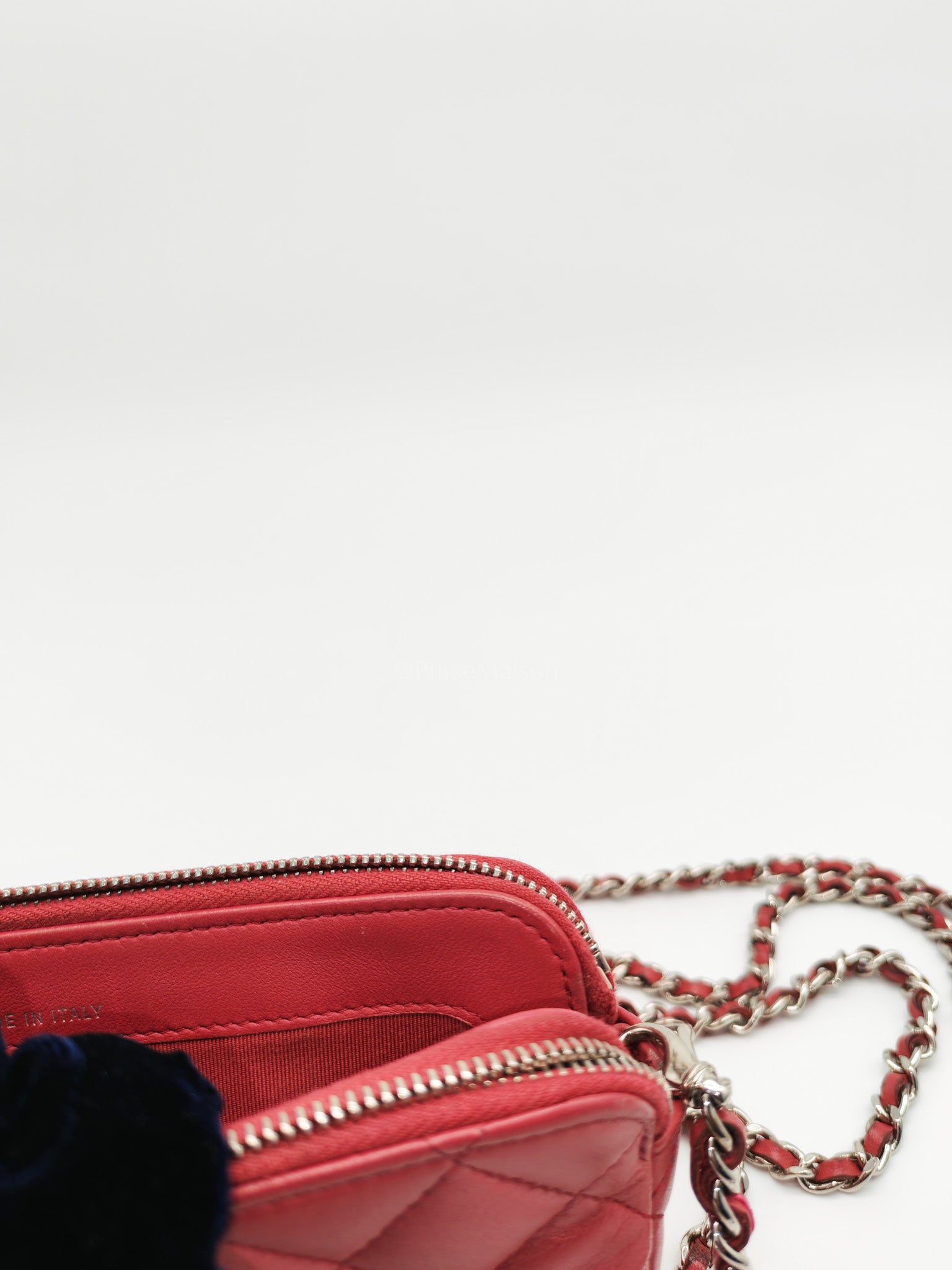 Double Zip in Rose Pink Clutch Chain Bag and Silver Hardware Series 26 | Purse Maison Luxury Bags Shop