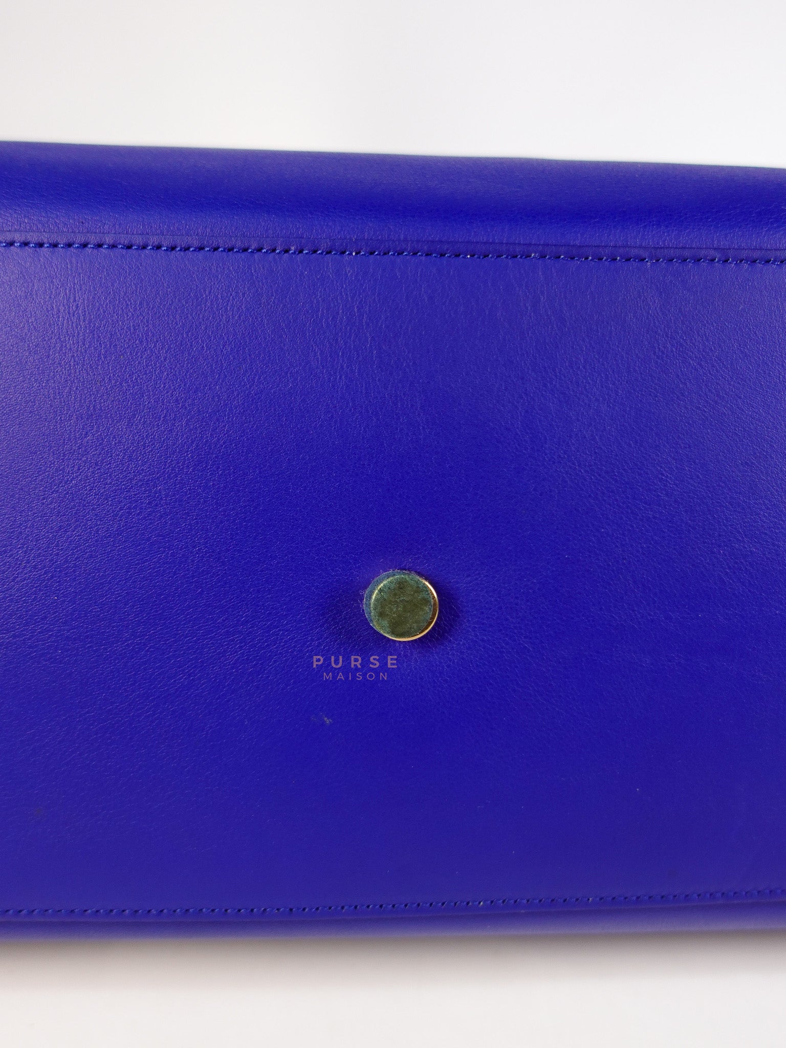 Downtown Cabas Bag Small in Vibrant Blue Leather and Suede | Purse Maison Luxury Bags Shop