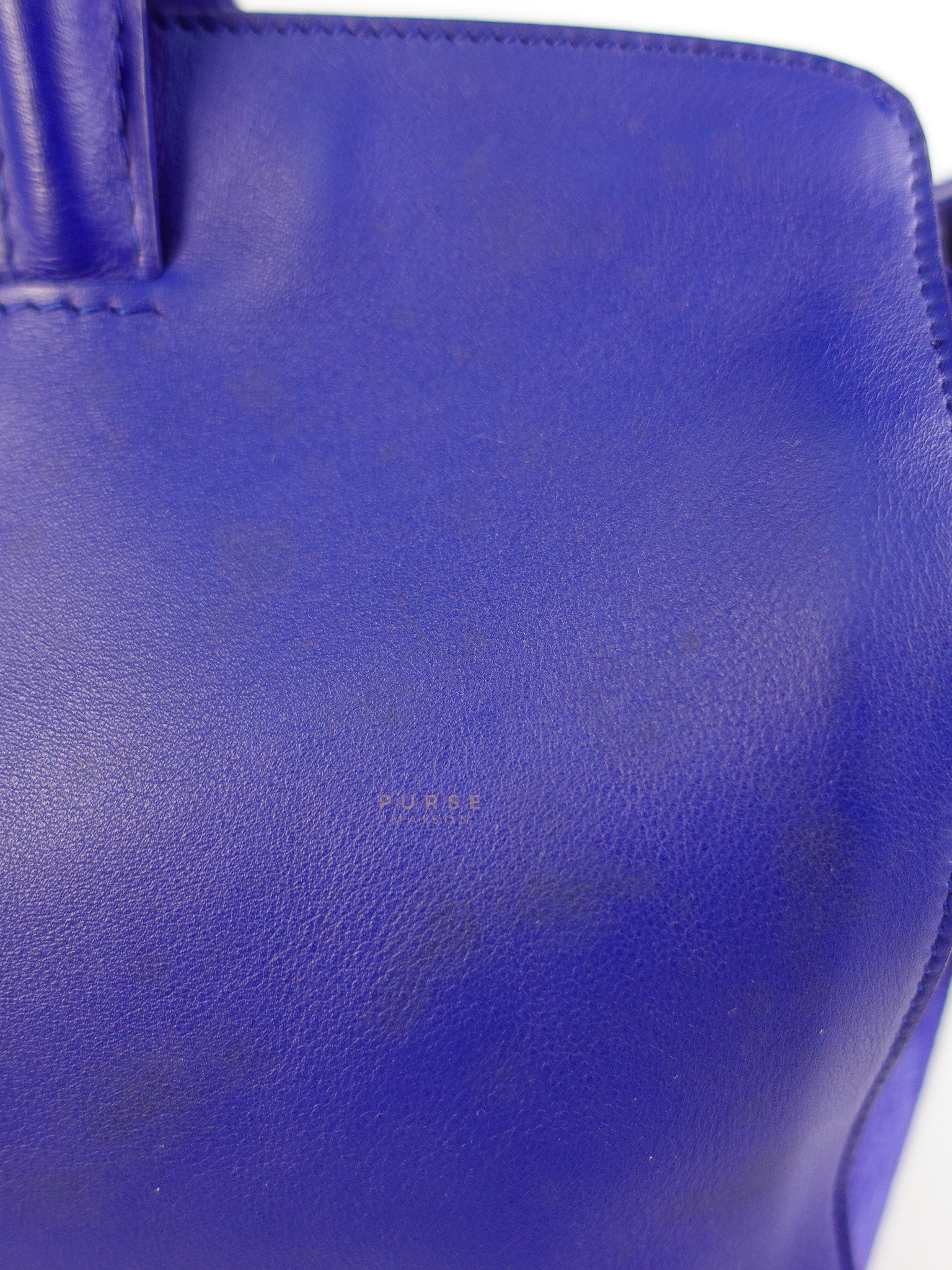 Downtown Cabas Bag Small in Vibrant Blue Leather and Suede | Purse Maison Luxury Bags Shop