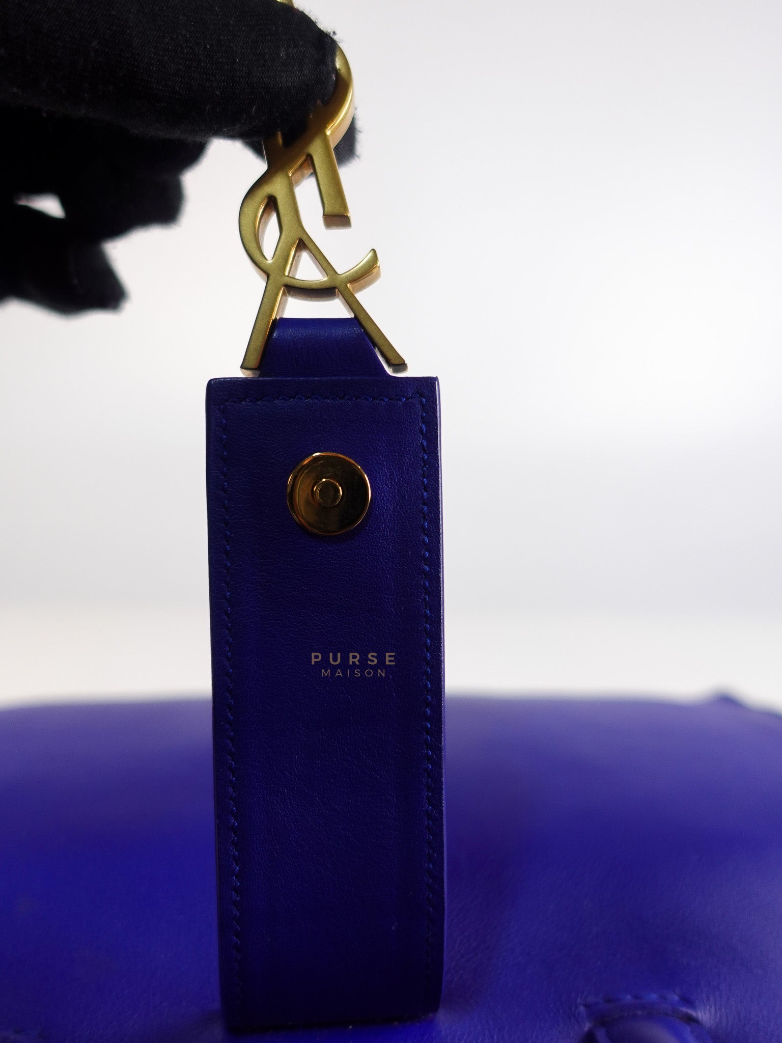 Downtown Cabas Bag Small in Vibrant Blue Leather and Suede | Purse Maison Luxury Bags Shop