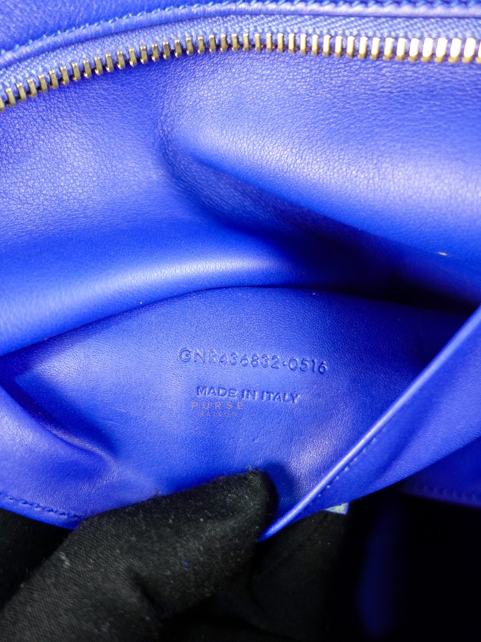 Downtown Cabas Bag Small in Vibrant Blue Leather and Suede | Purse Maison Luxury Bags Shop