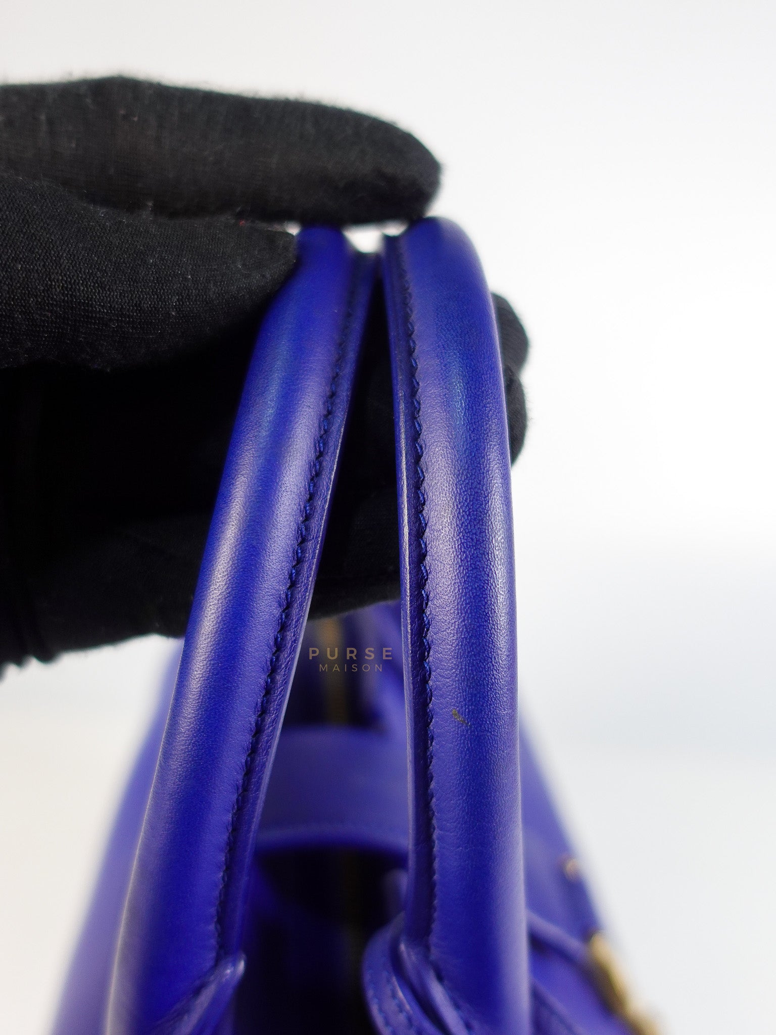 Downtown Cabas Bag Small in Vibrant Blue Leather and Suede | Purse Maison Luxury Bags Shop