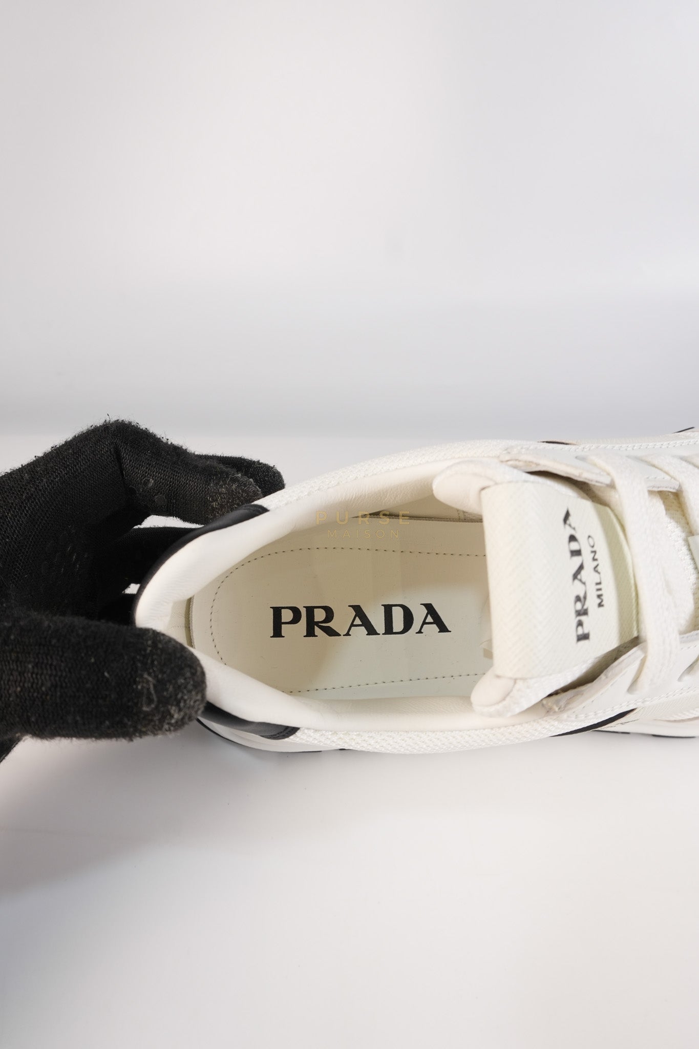 Downtown Prax 01 White/Black Sneakers Size 8 US (26cm) | Purse Maison Luxury Bags Shop
