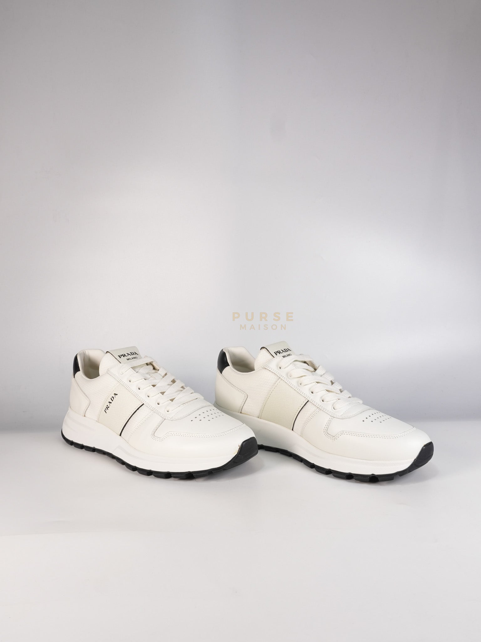 Downtown Prax 01 White/Black Sneakers Size 8 US (26cm) | Purse Maison Luxury Bags Shop