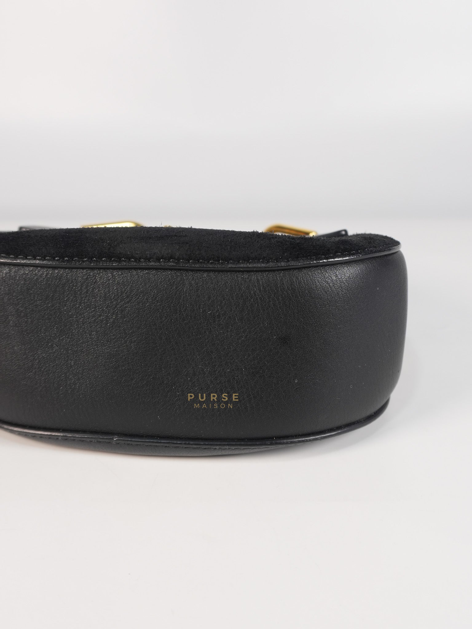 Drew Shoulder Bag in Black Gold Hardware | Purse Maison Luxury Bags Shop