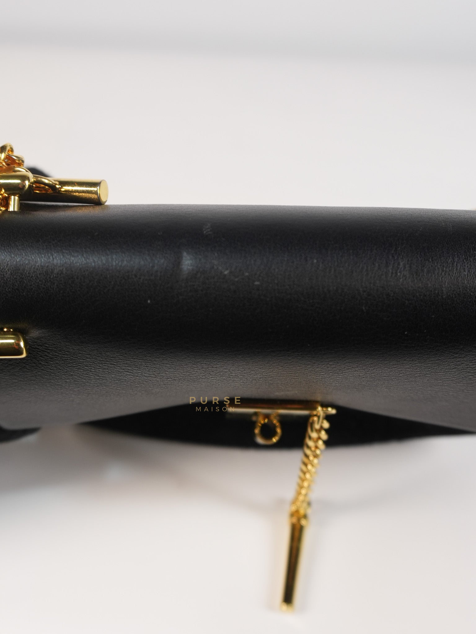 Drew Shoulder Bag in Black Gold Hardware | Purse Maison Luxury Bags Shop