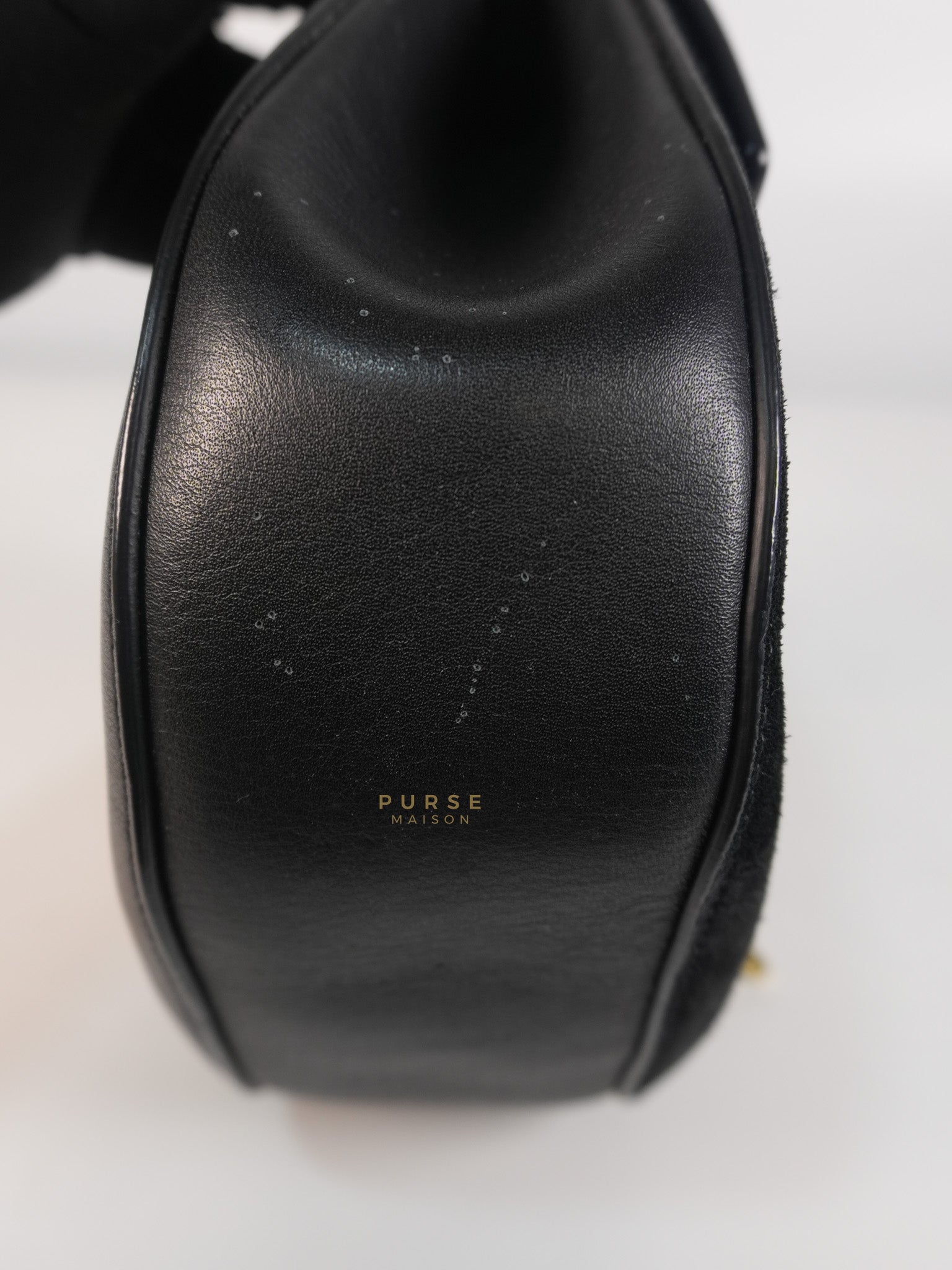 Drew Shoulder Bag in Black Gold Hardware | Purse Maison Luxury Bags Shop