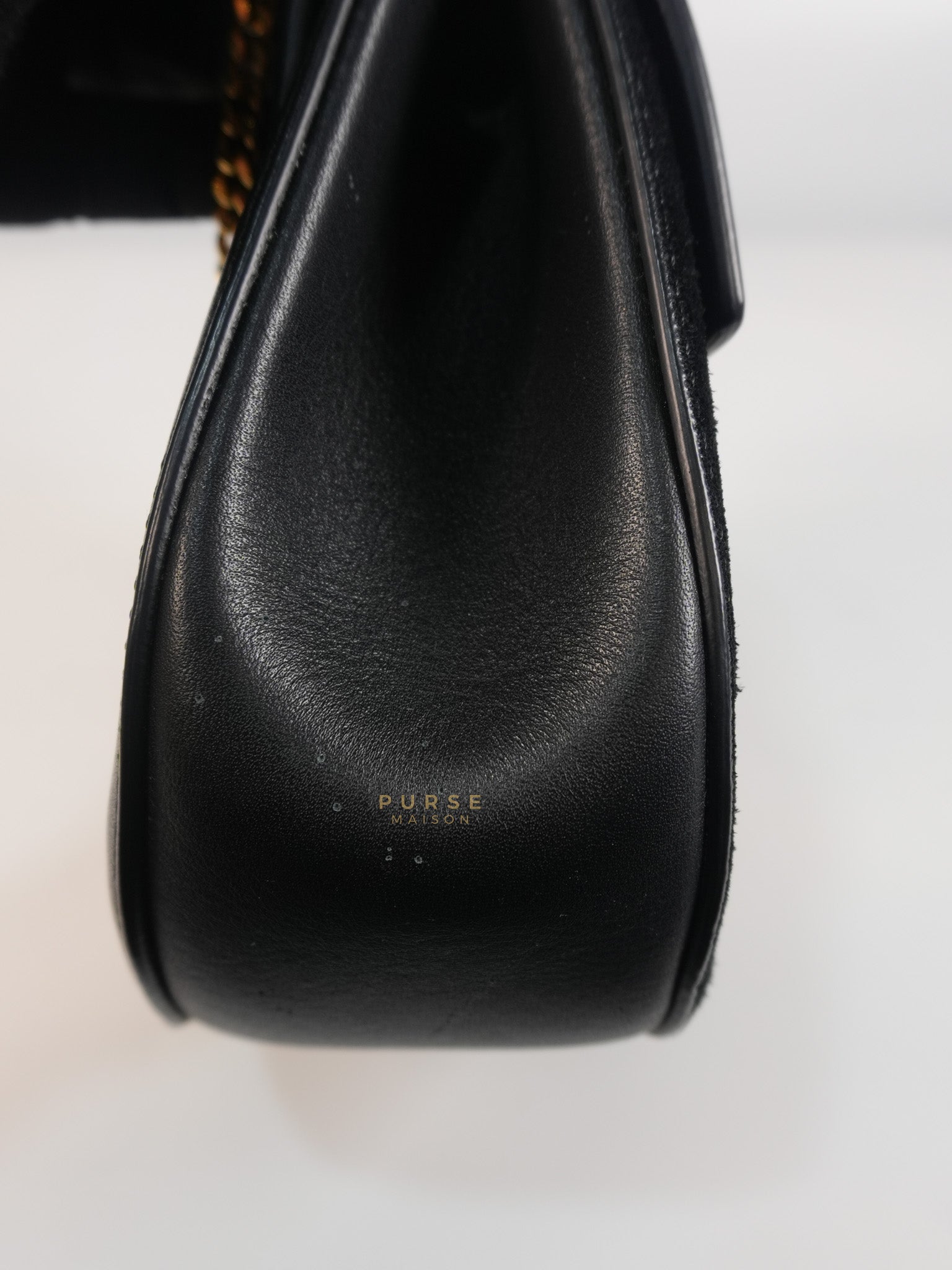 Drew Shoulder Bag in Black Gold Hardware | Purse Maison Luxury Bags Shop