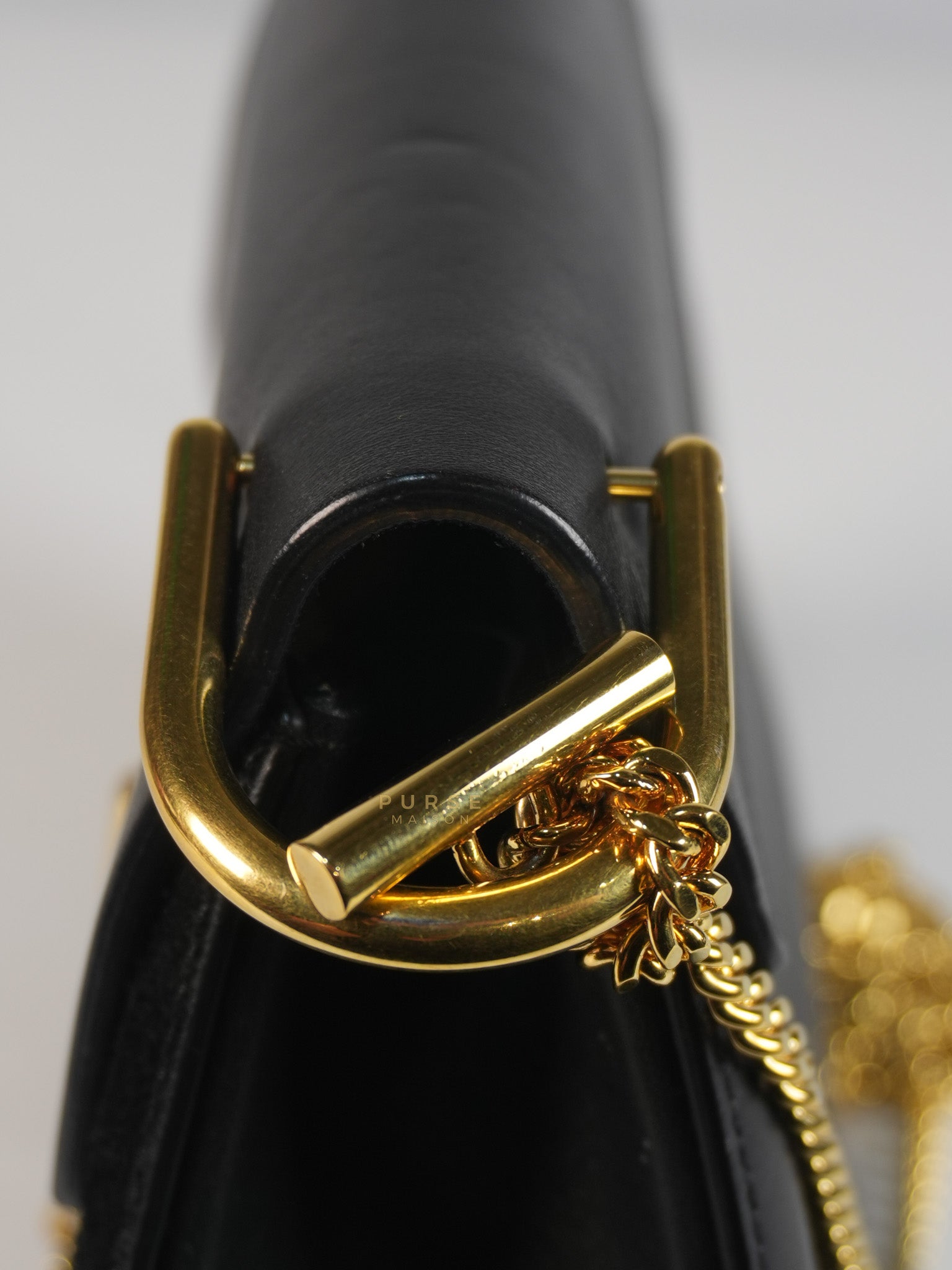 Drew Shoulder Bag in Black Gold Hardware | Purse Maison Luxury Bags Shop