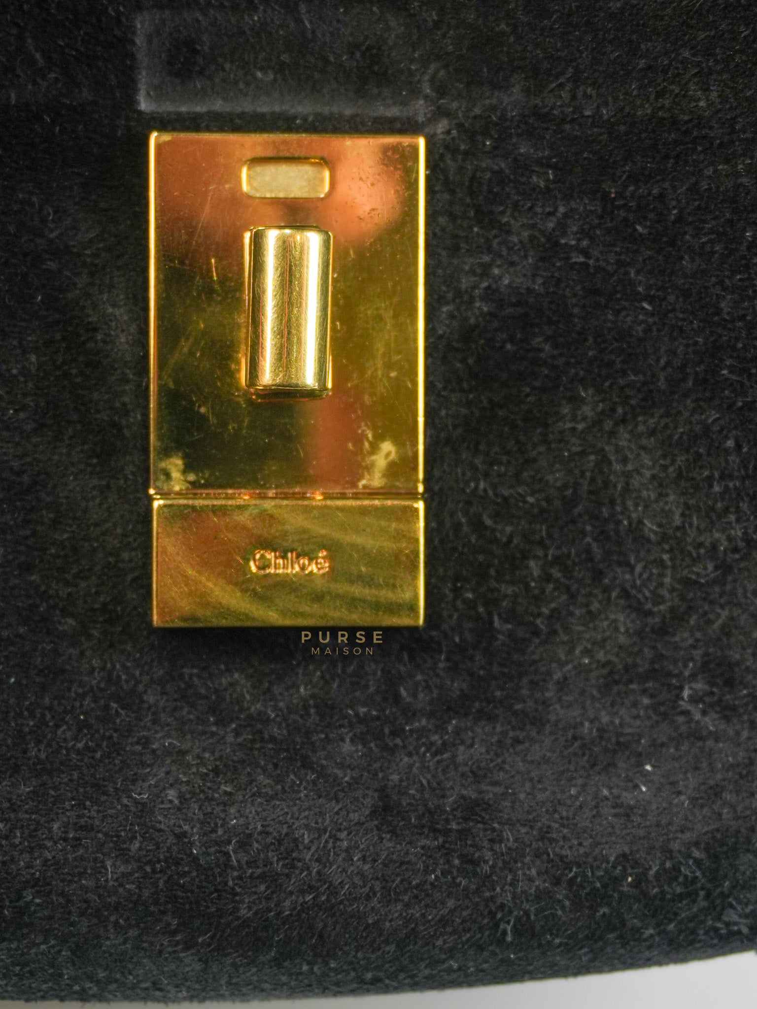 Drew Shoulder Bag in Black Gold Hardware | Purse Maison Luxury Bags Shop