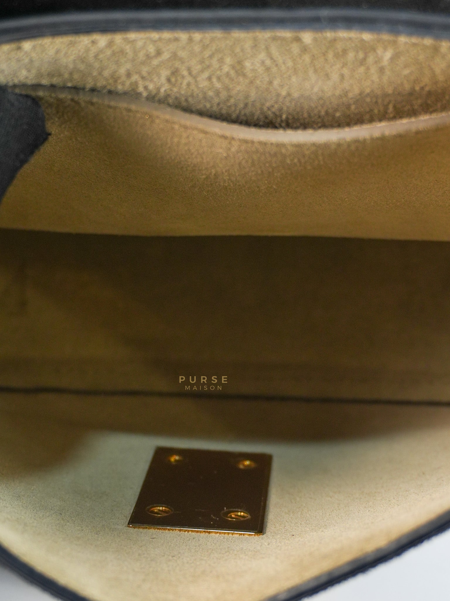 Drew Shoulder Bag in Black Gold Hardware | Purse Maison Luxury Bags Shop