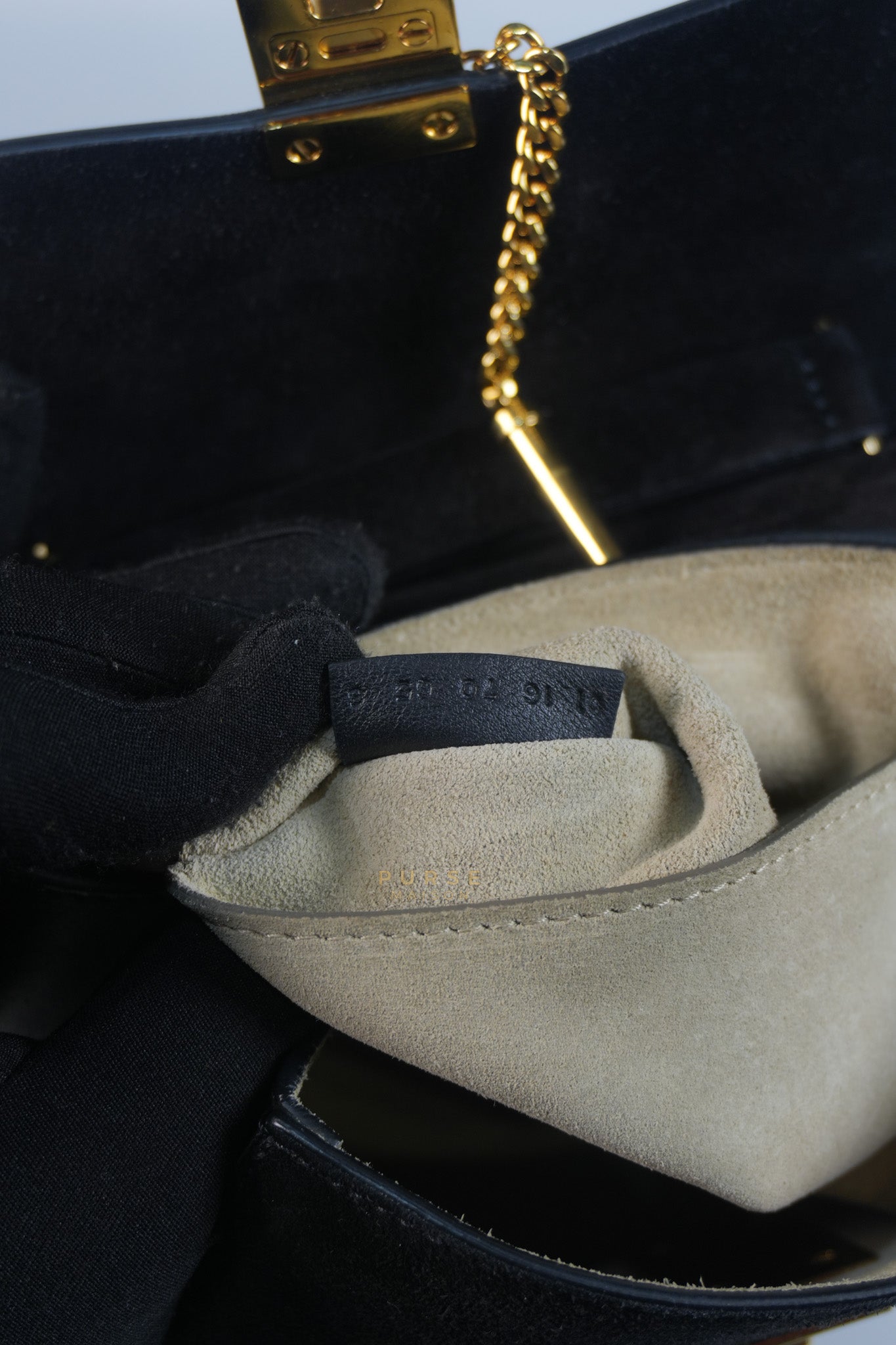 Drew Shoulder Bag in Black Gold Hardware | Purse Maison Luxury Bags Shop