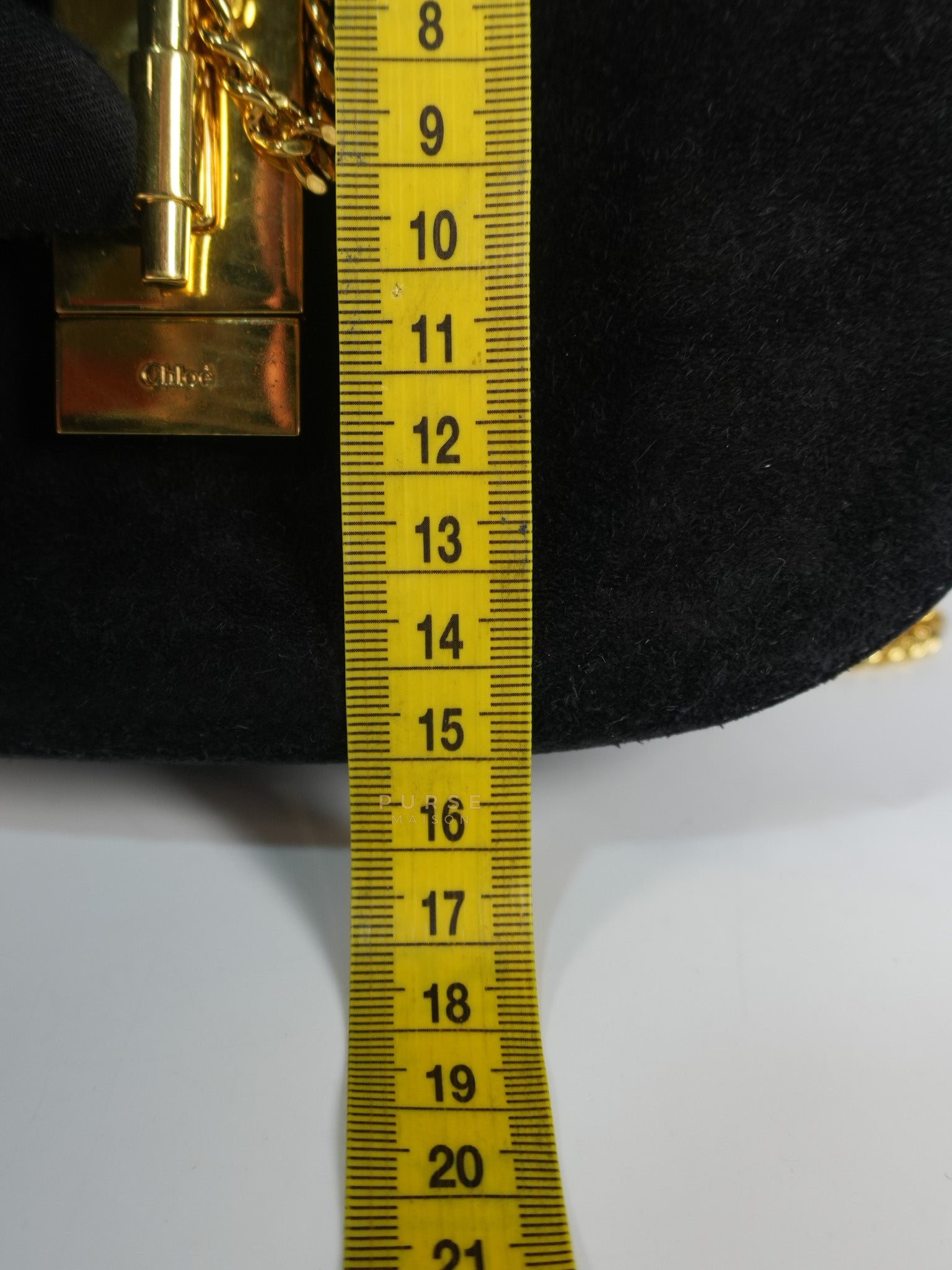 Drew Shoulder Bag in Black Gold Hardware | Purse Maison Luxury Bags Shop