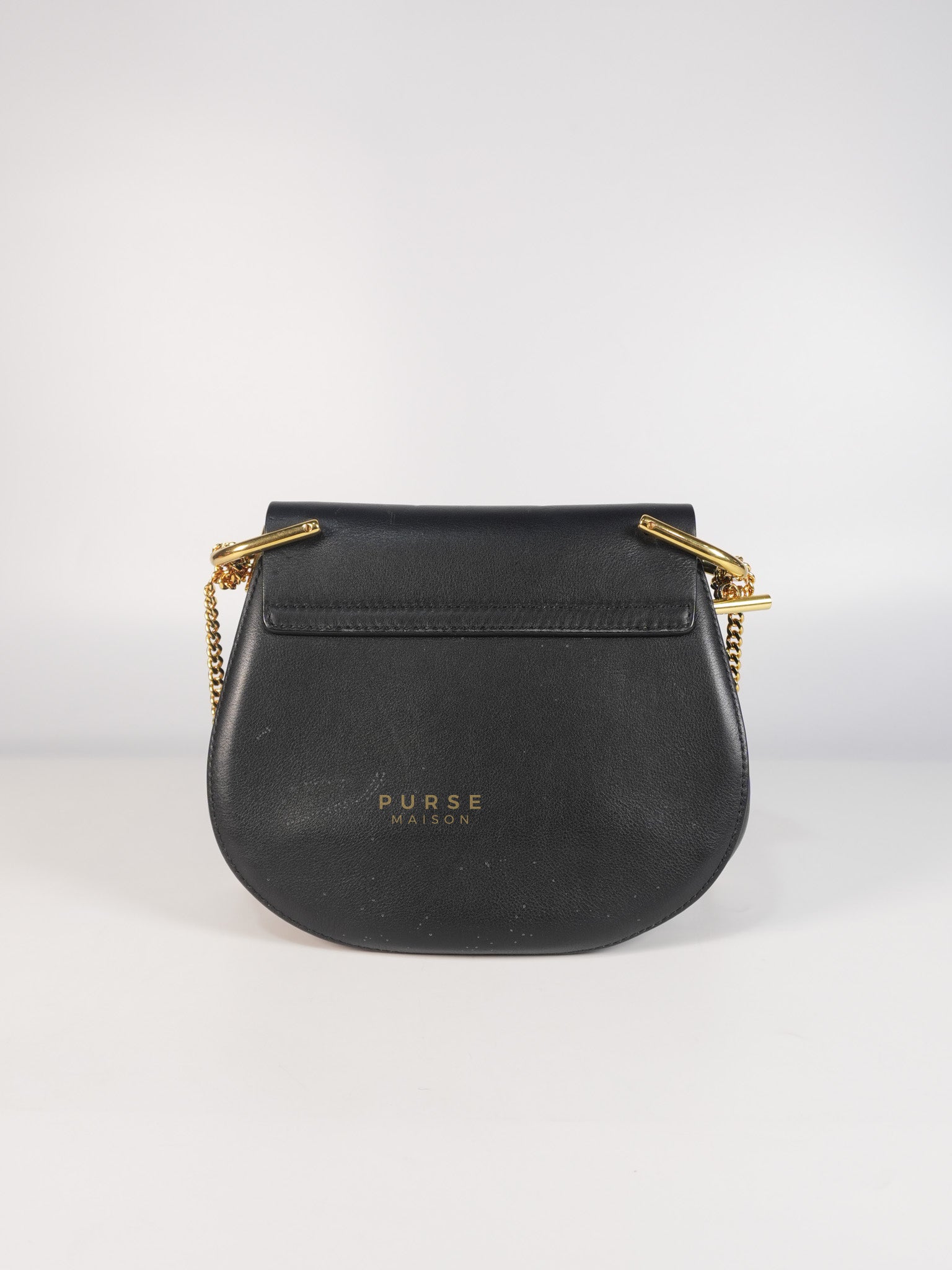 Drew Shoulder Bag in Black Gold Hardware | Purse Maison Luxury Bags Shop