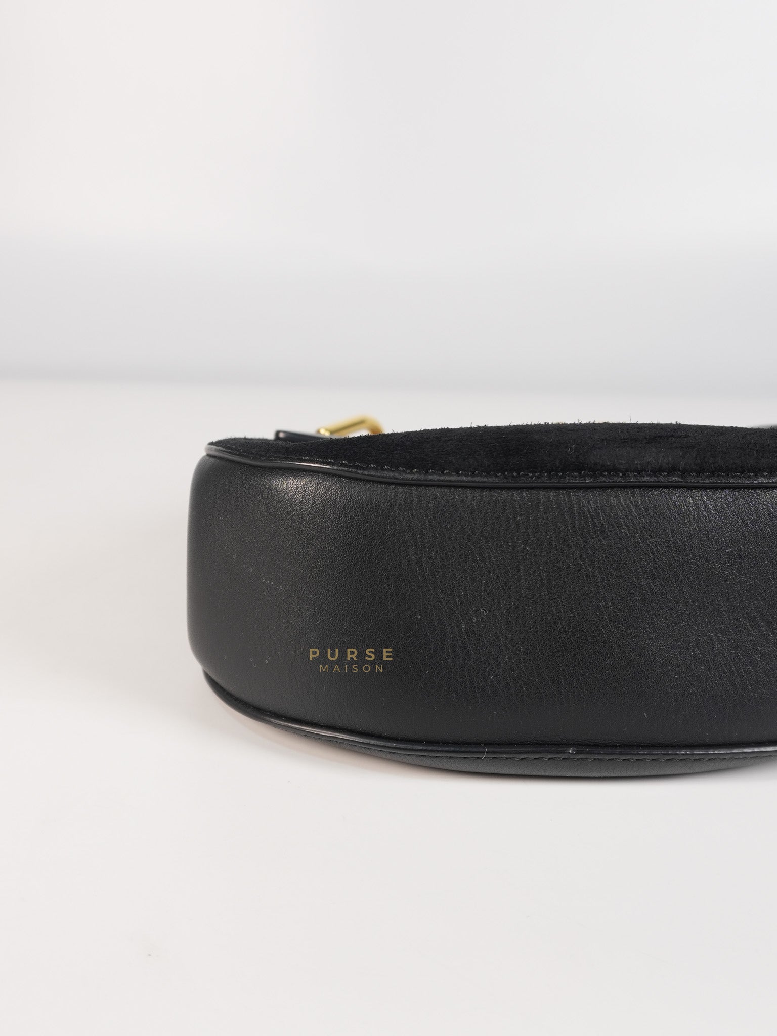 Drew Shoulder Bag in Black Gold Hardware | Purse Maison Luxury Bags Shop