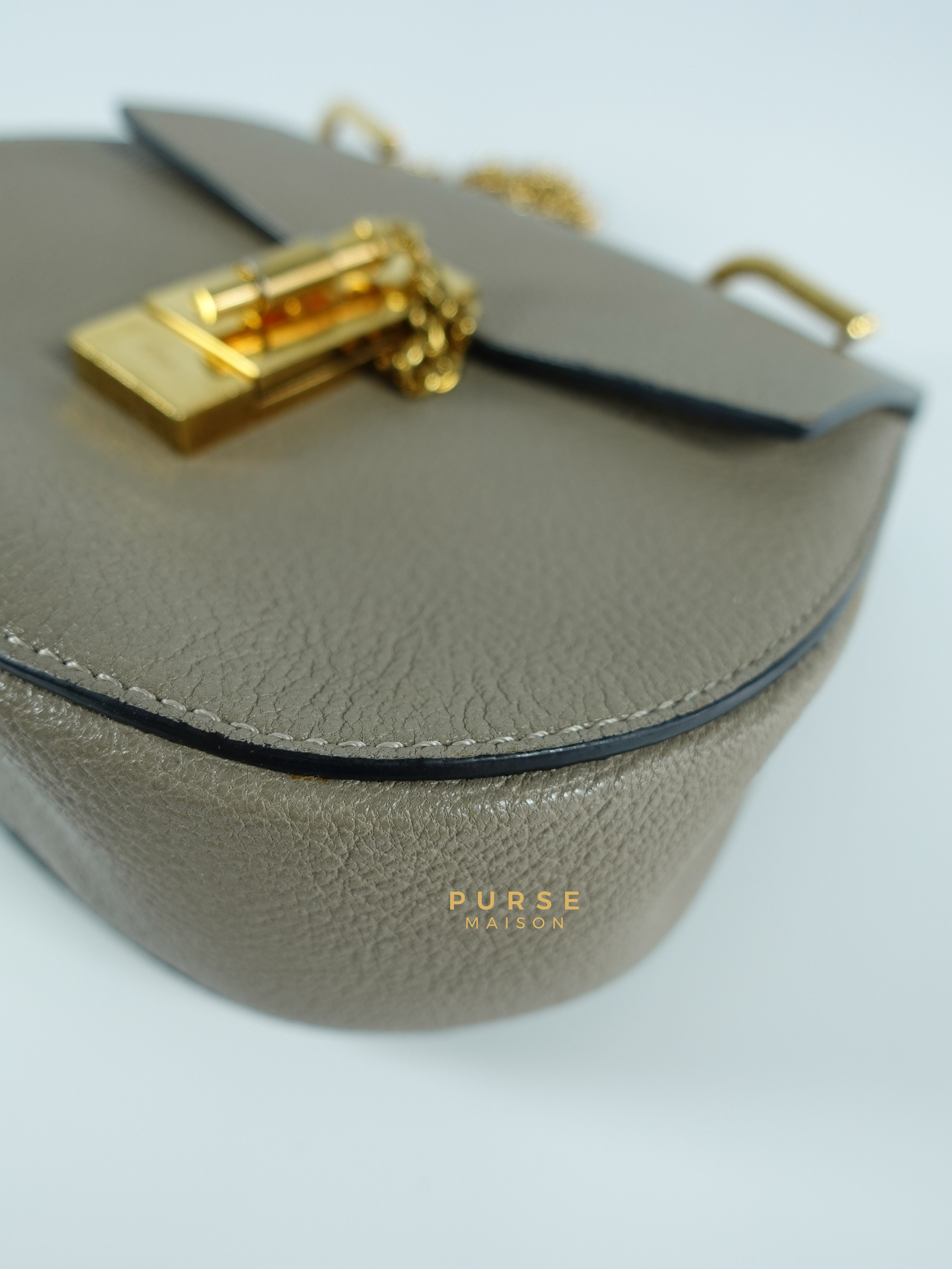 Drew Small Grey Chain Crossbody Bag | Purse Maison Luxury Bags Shop