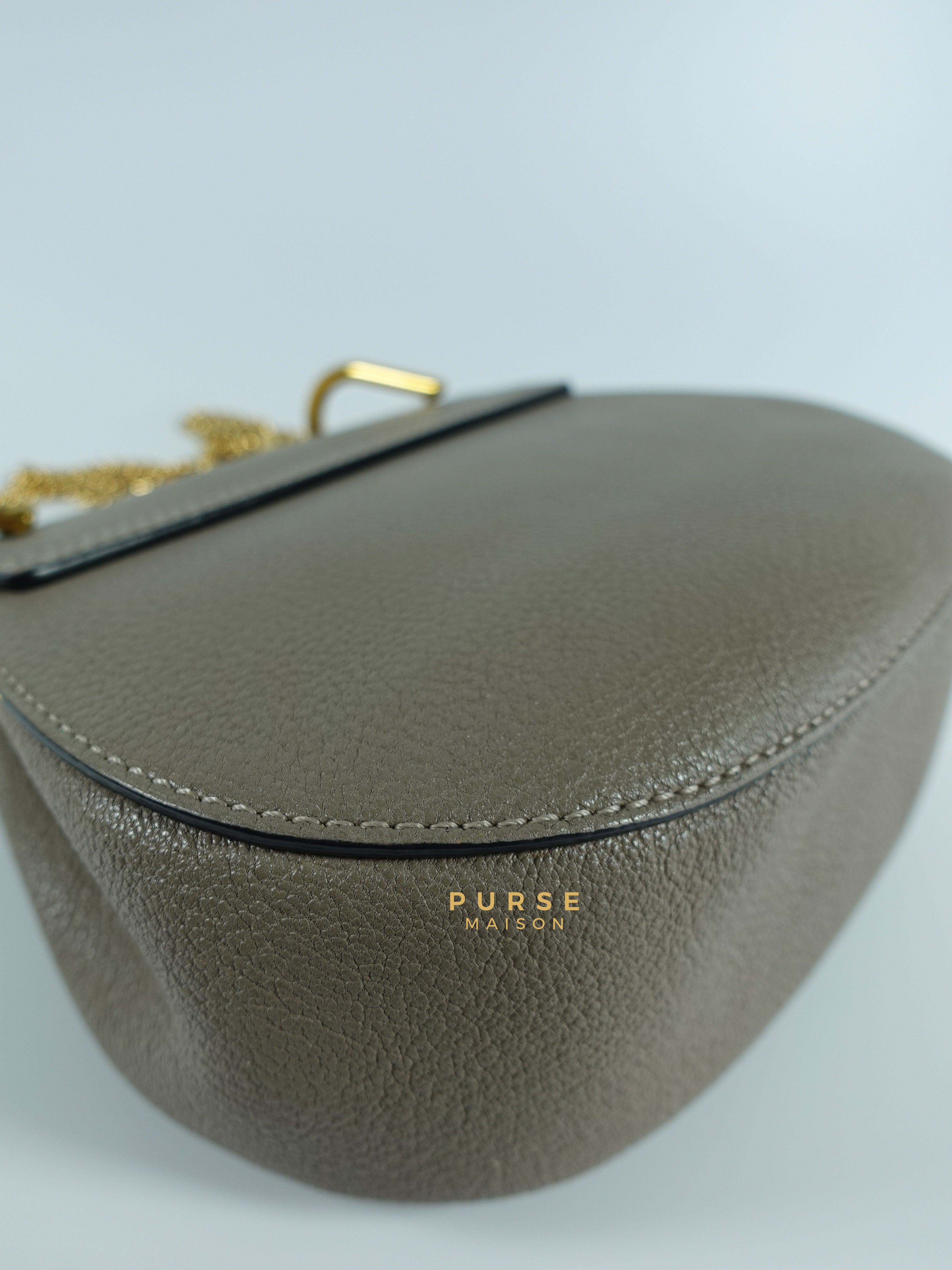 Drew Small Grey Chain Crossbody Bag | Purse Maison Luxury Bags Shop