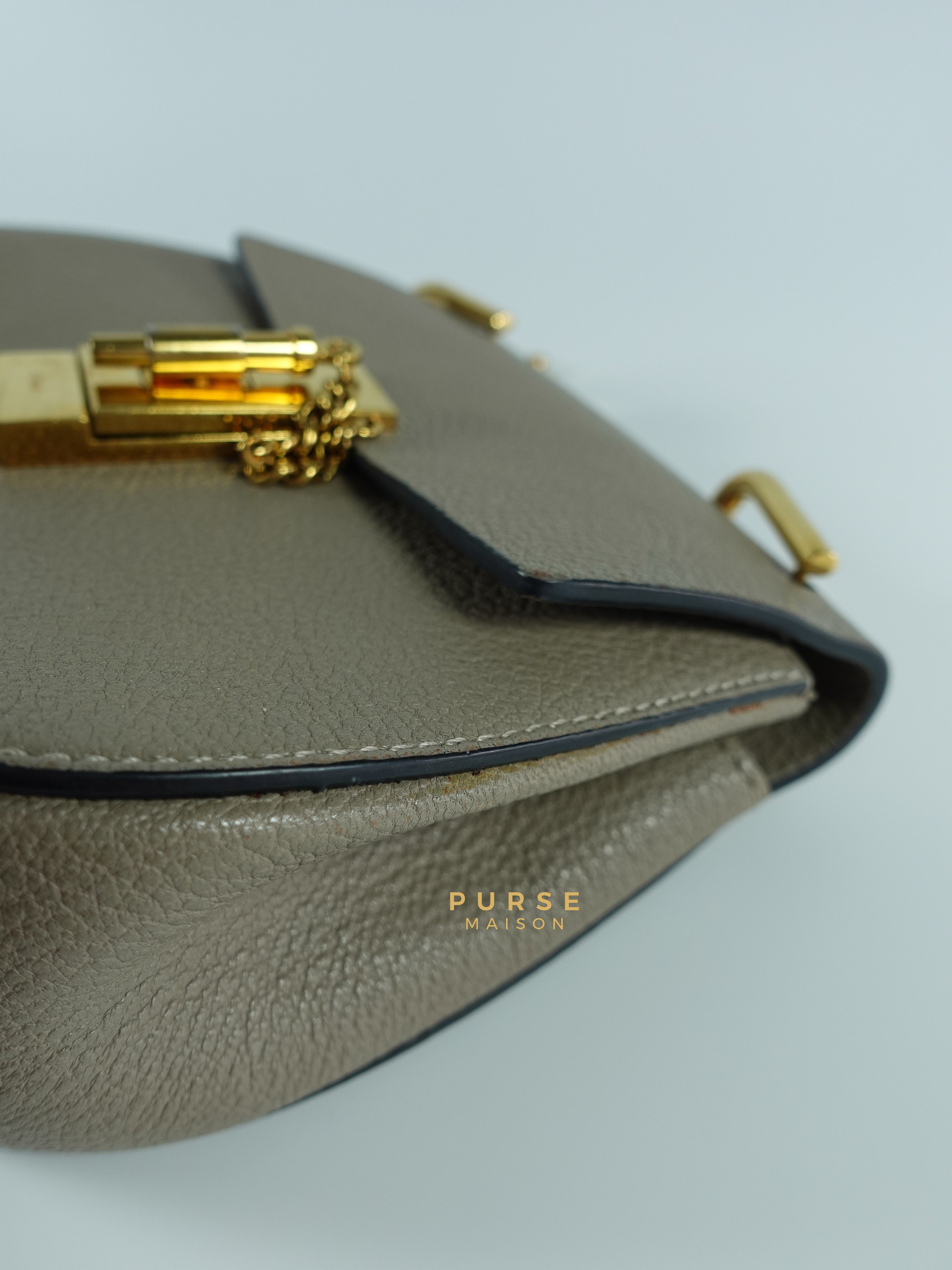 Drew Small Grey Chain Crossbody Bag | Purse Maison Luxury Bags Shop