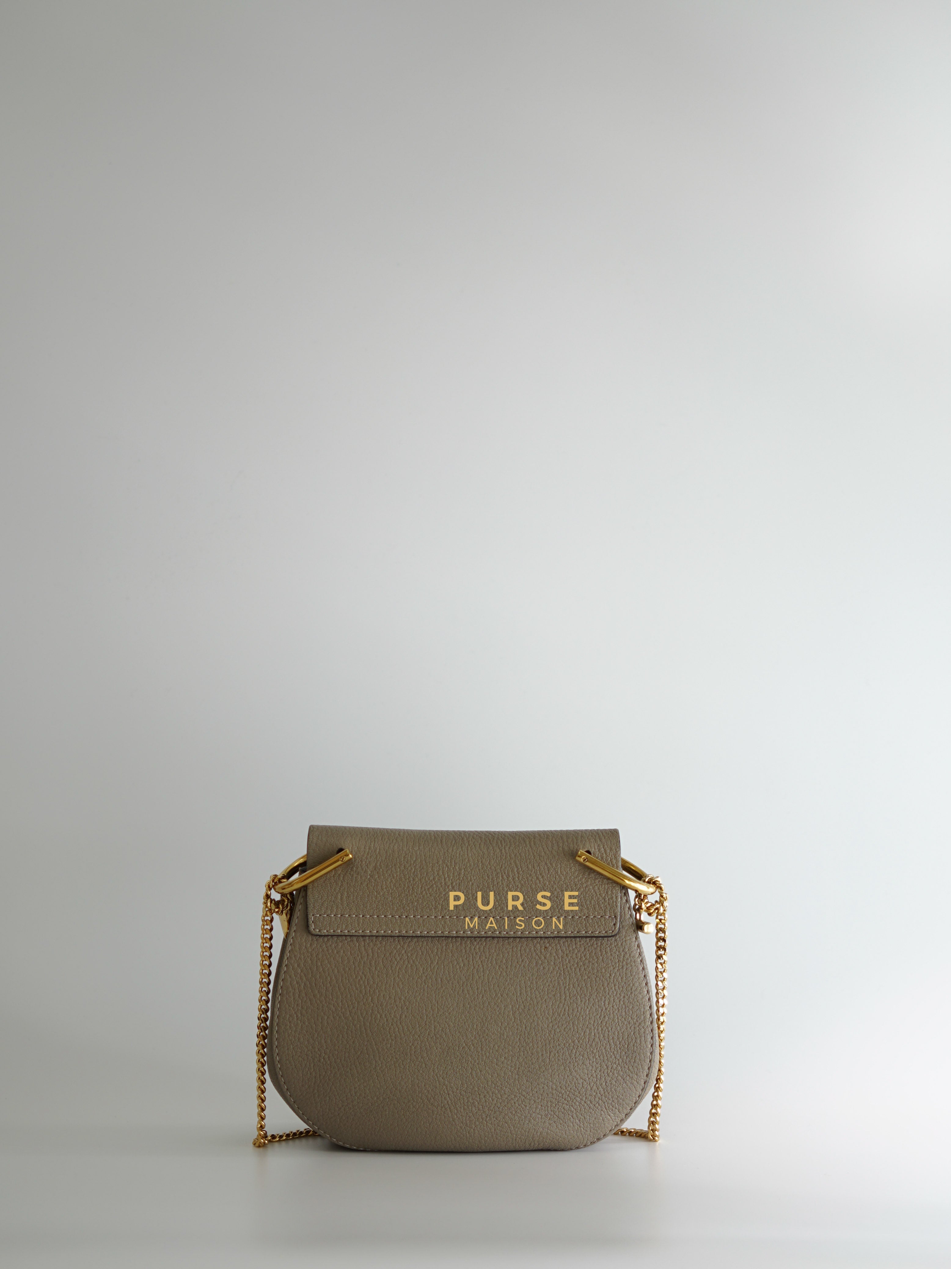Drew Small Grey Chain Crossbody Bag | Purse Maison Luxury Bags Shop