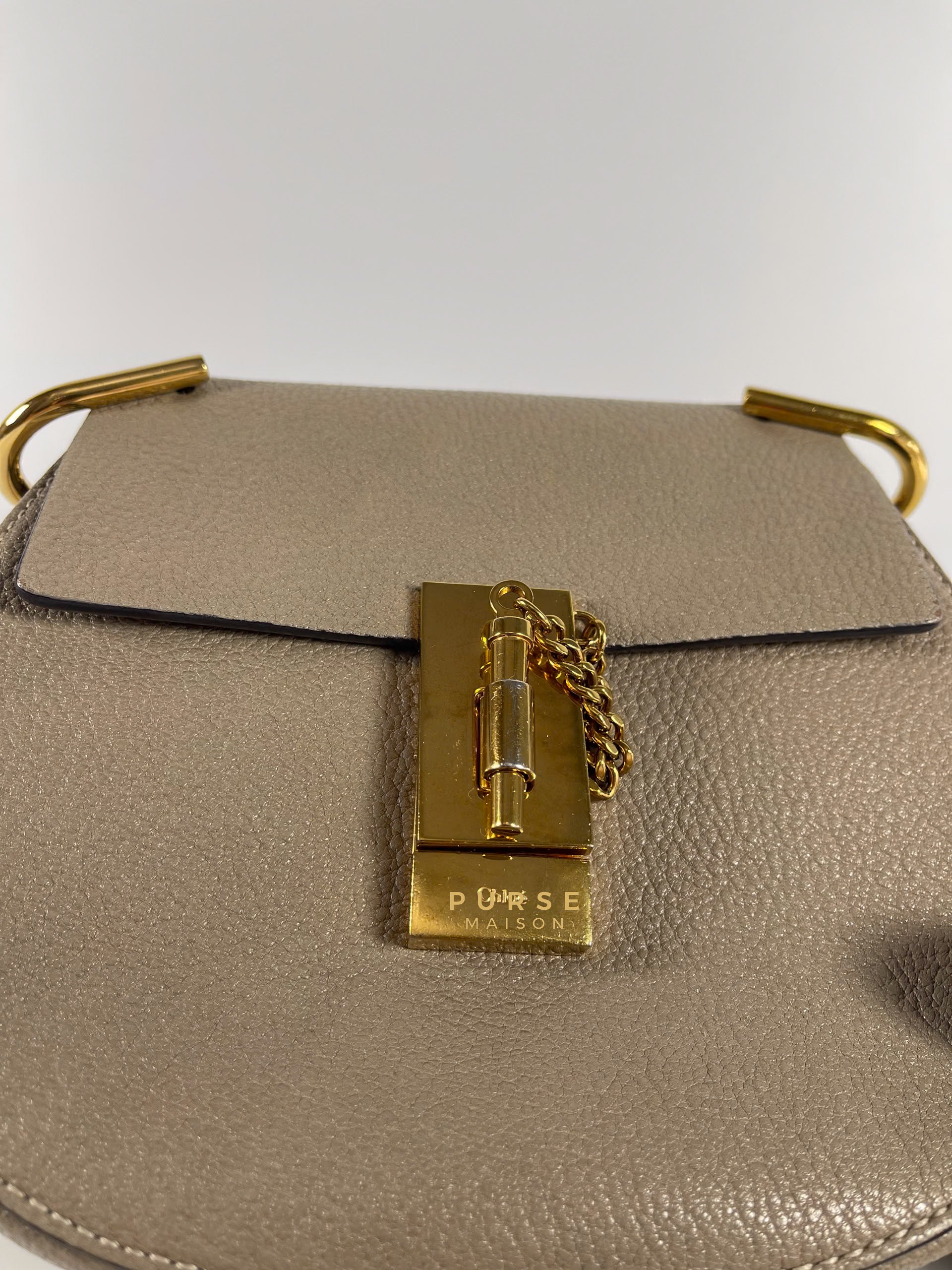 Drew Small Grey Chain Crossbody Bag | Purse Maison Luxury Bags Shop