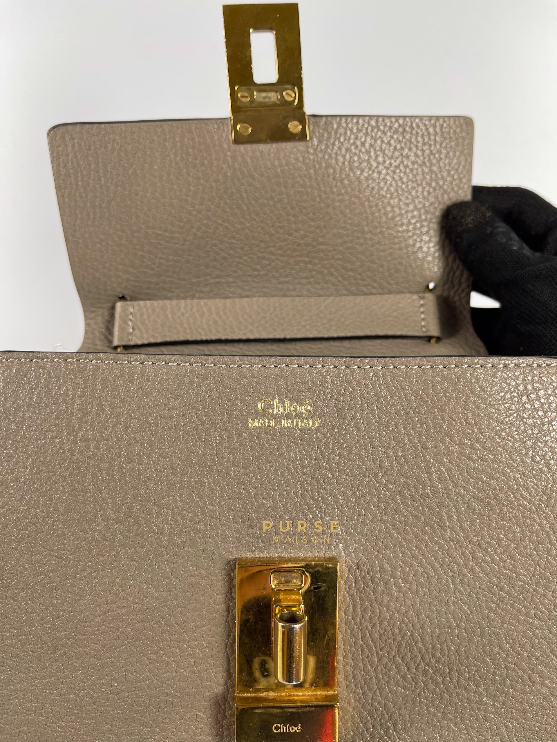 Drew Small Grey Chain Crossbody Bag | Purse Maison Luxury Bags Shop