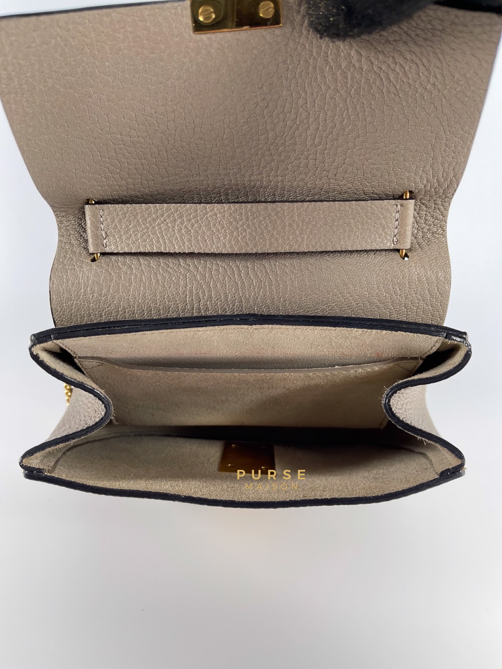 Drew Small Grey Chain Crossbody Bag | Purse Maison Luxury Bags Shop