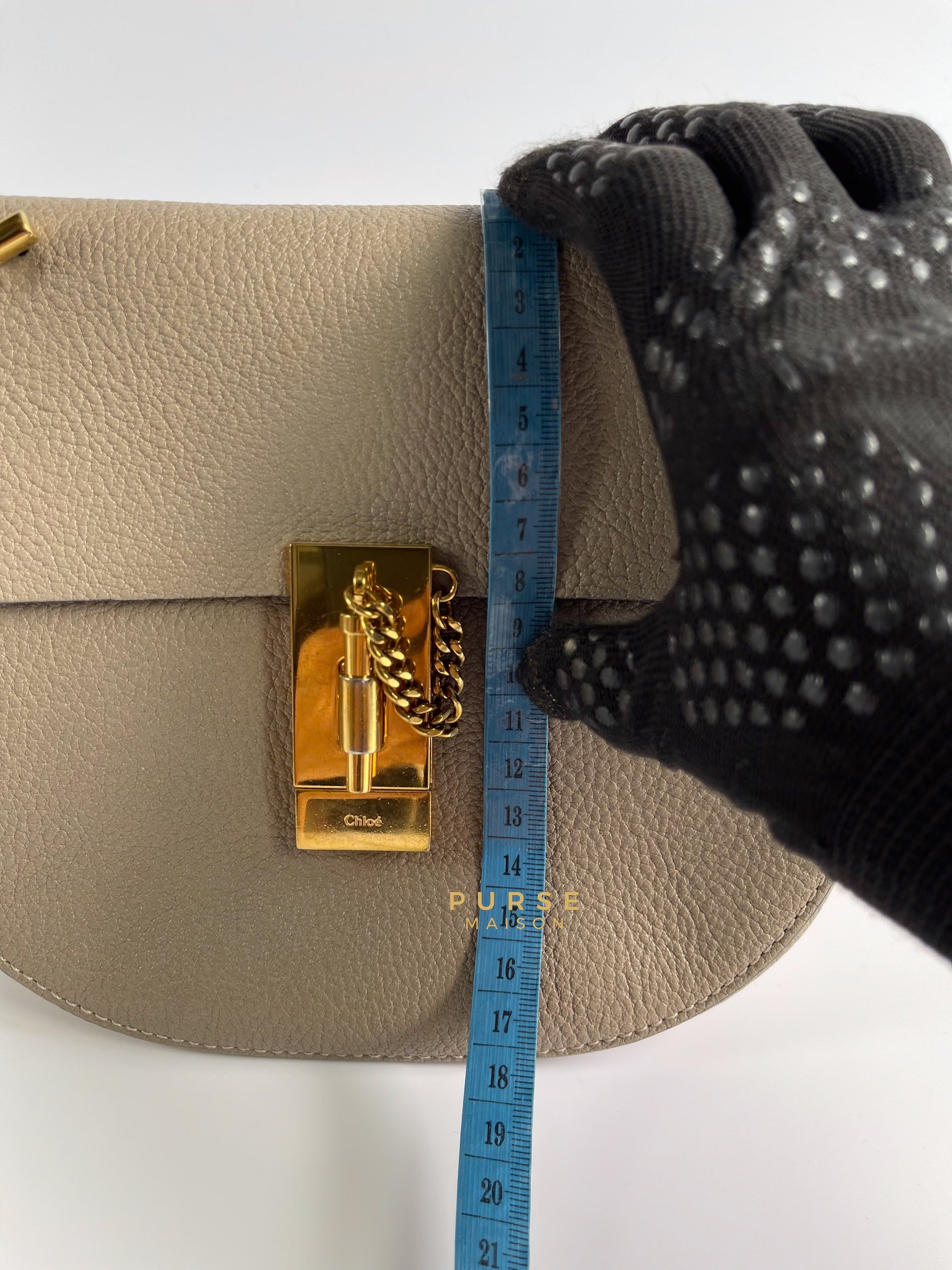 Drew Small Grey Chain Crossbody Bag | Purse Maison Luxury Bags Shop