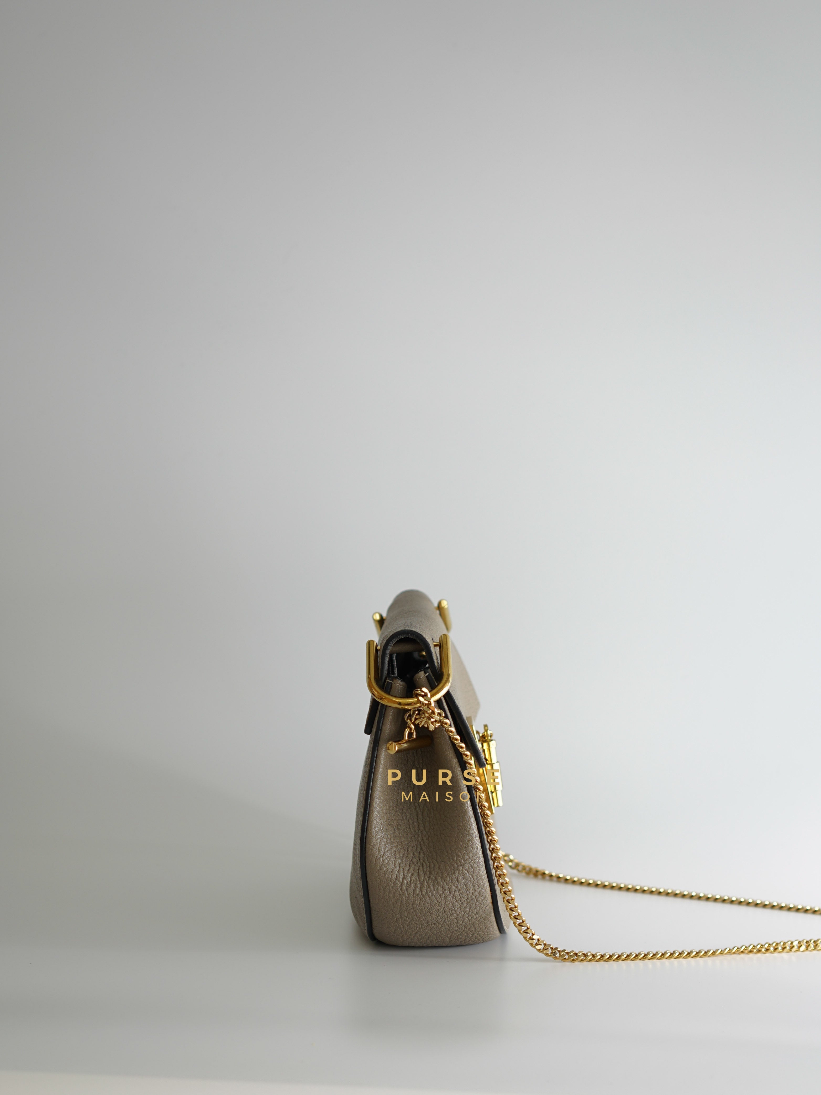 Drew Small Grey Chain Crossbody Bag | Purse Maison Luxury Bags Shop