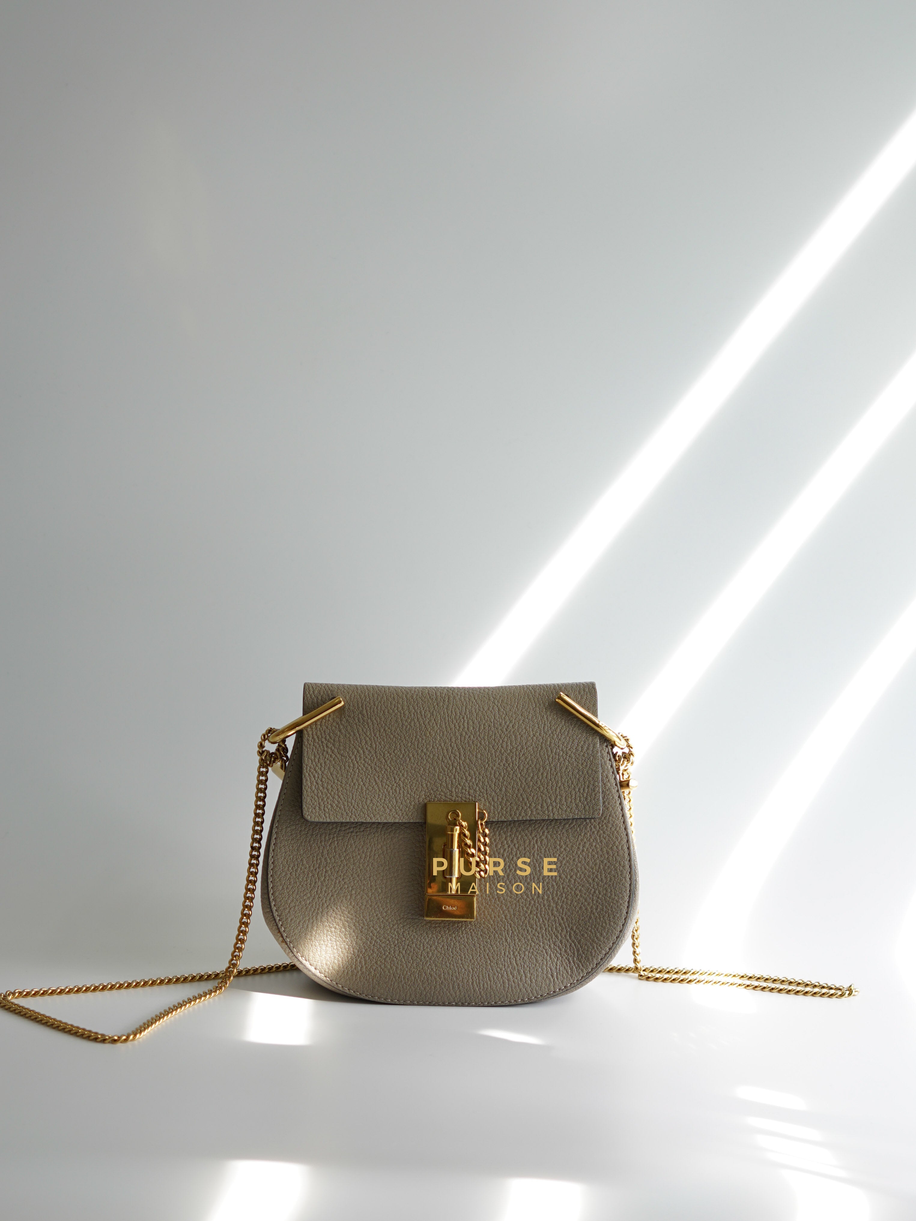 Drew Small Grey Chain Crossbody Bag | Purse Maison Luxury Bags Shop