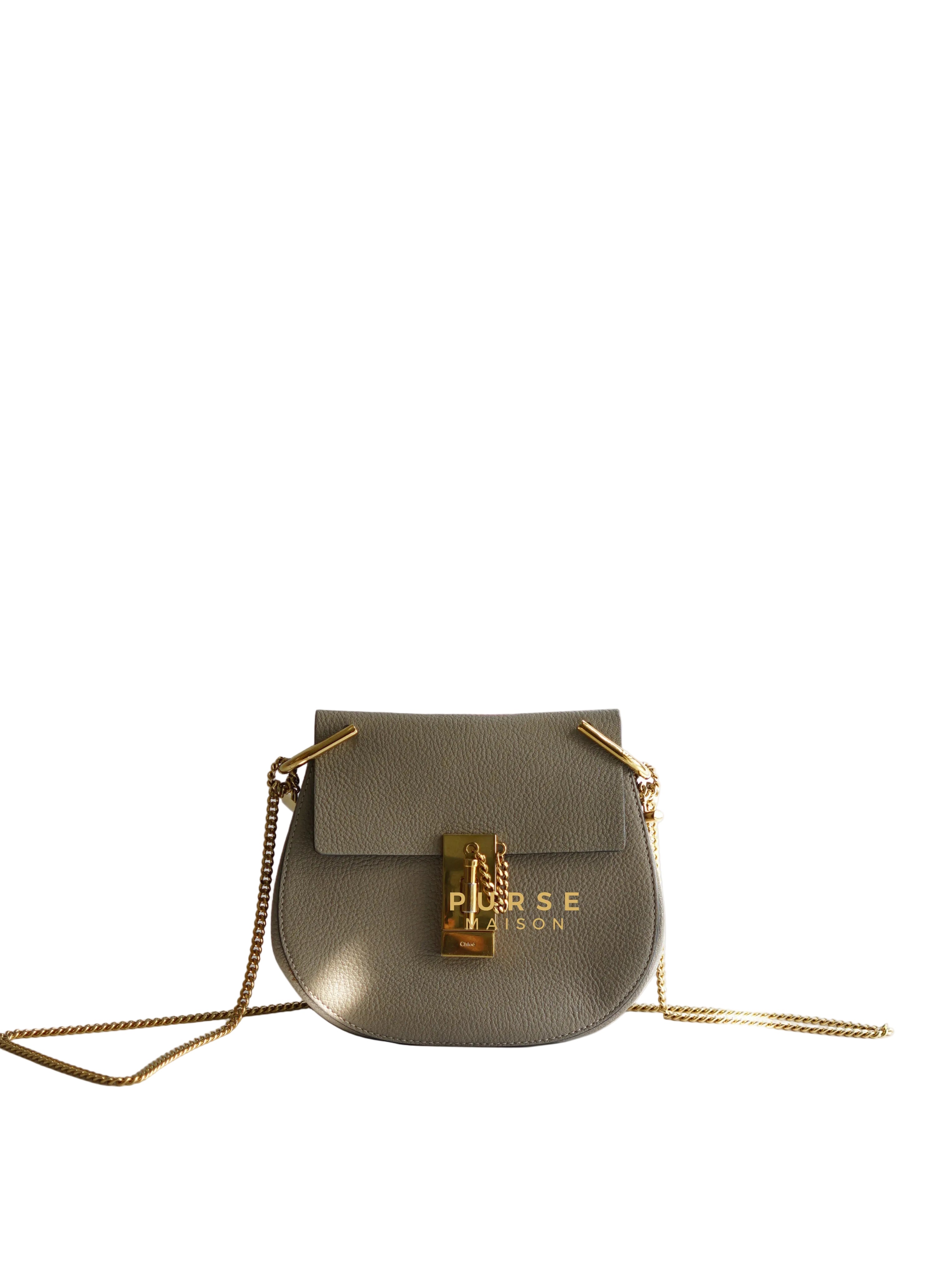 Drew Small Grey Chain Crossbody Bag | Purse Maison Luxury Bags Shop