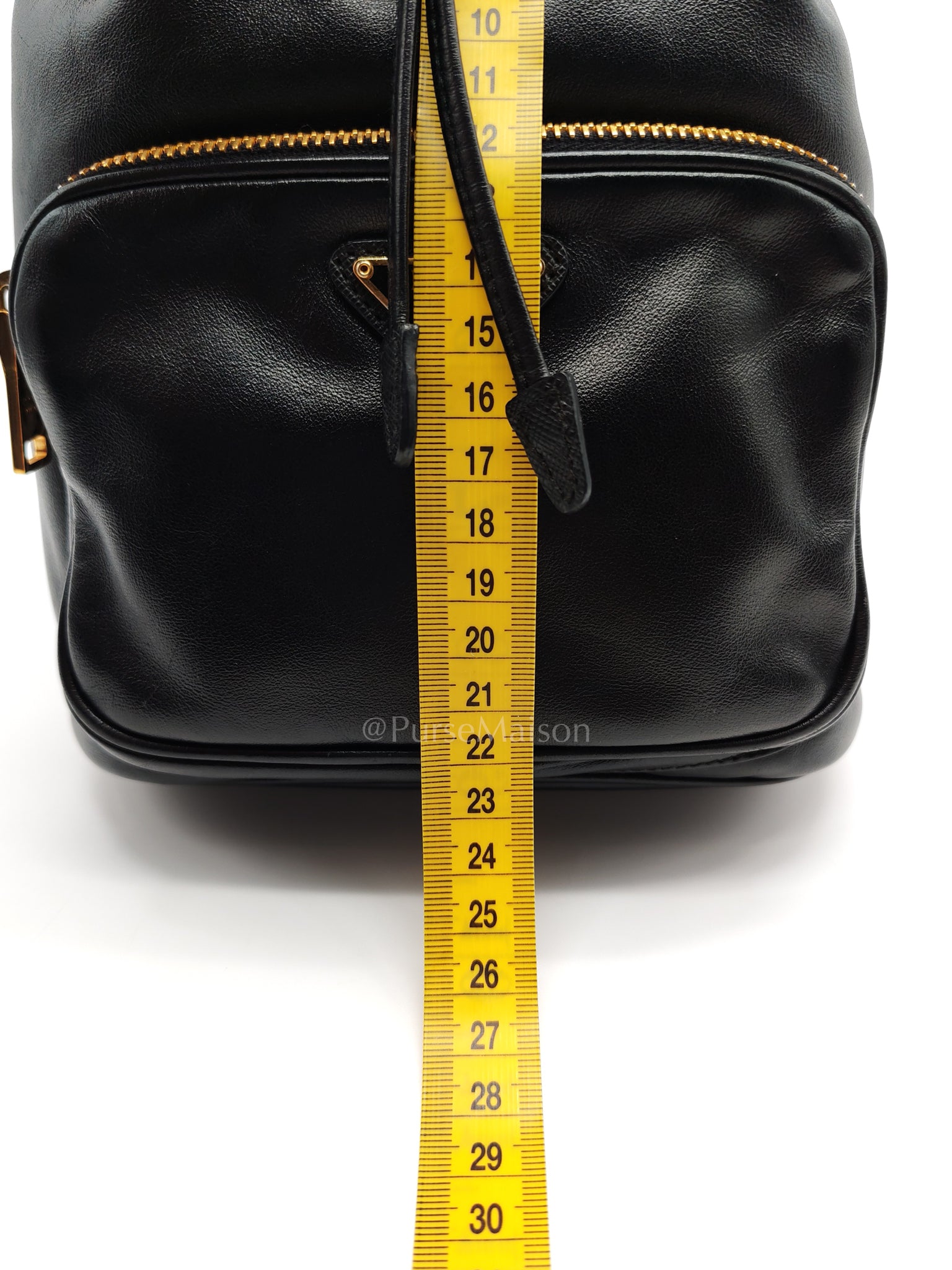 Duet Bucket Bag in Black Smooth Calfskin Leather Crossbody Bag | Purse Maison Luxury Bags Shop