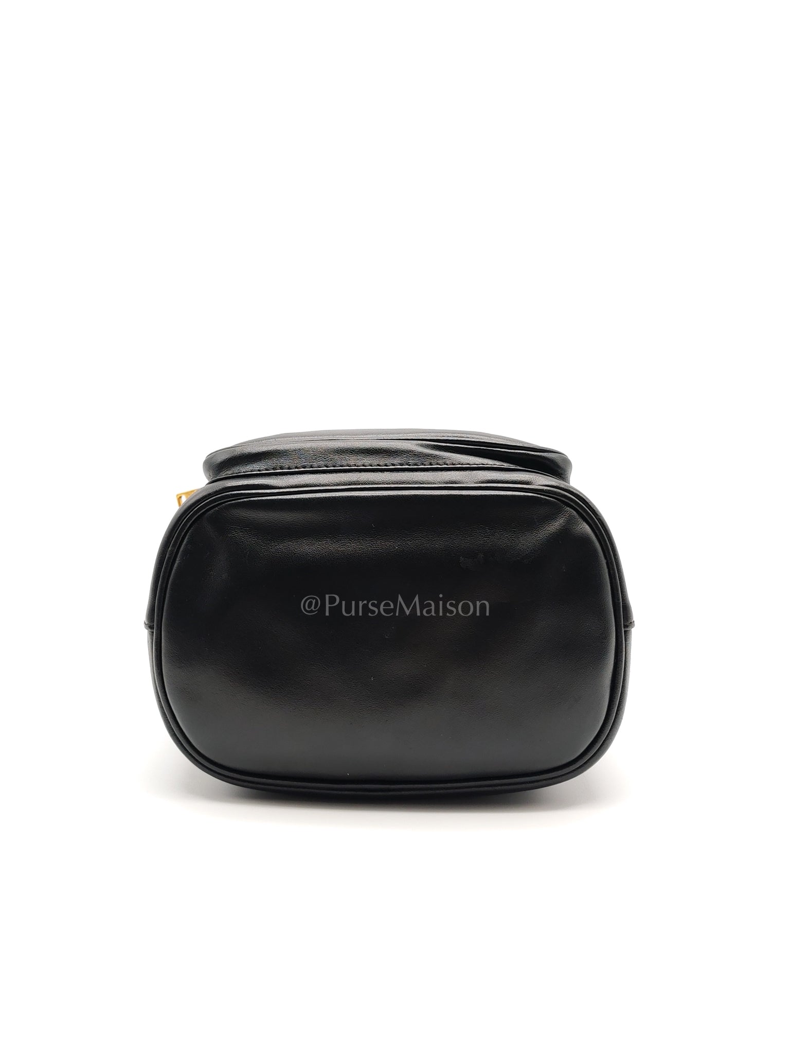 Duet Bucket Bag in Black Smooth Calfskin Leather Crossbody Bag | Purse Maison Luxury Bags Shop