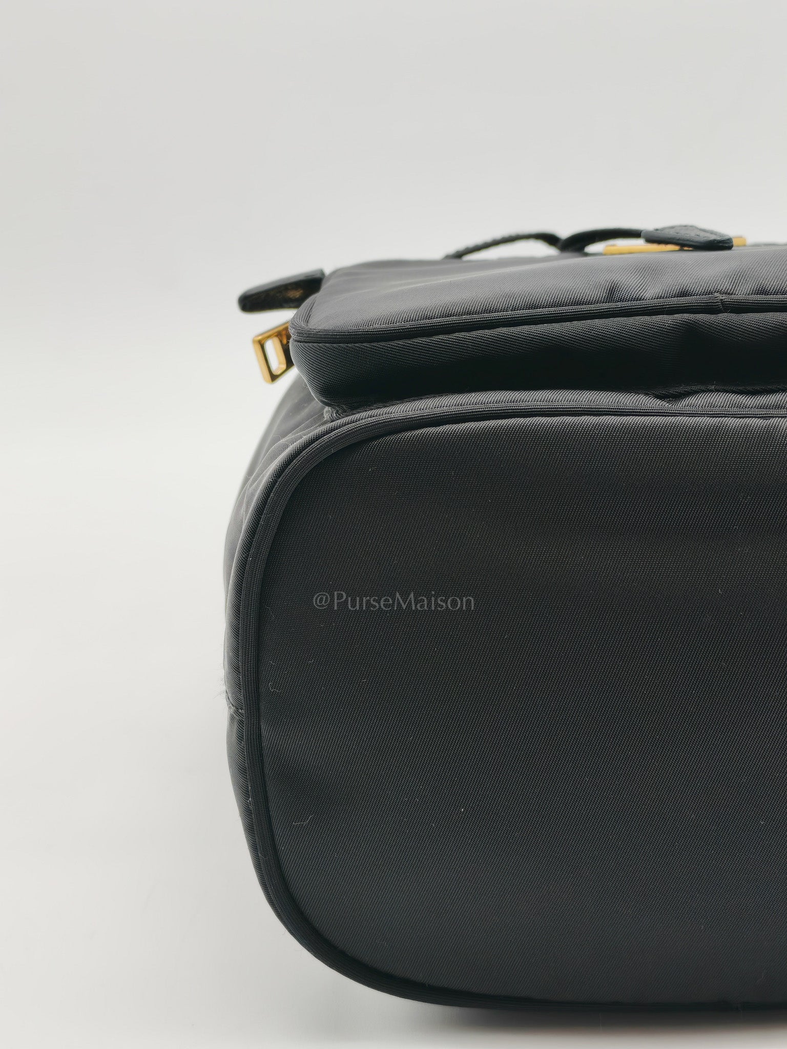 Duet Re-Nylon Black Drawstring Bucket Bag | Purse Maison Luxury Bags Shop