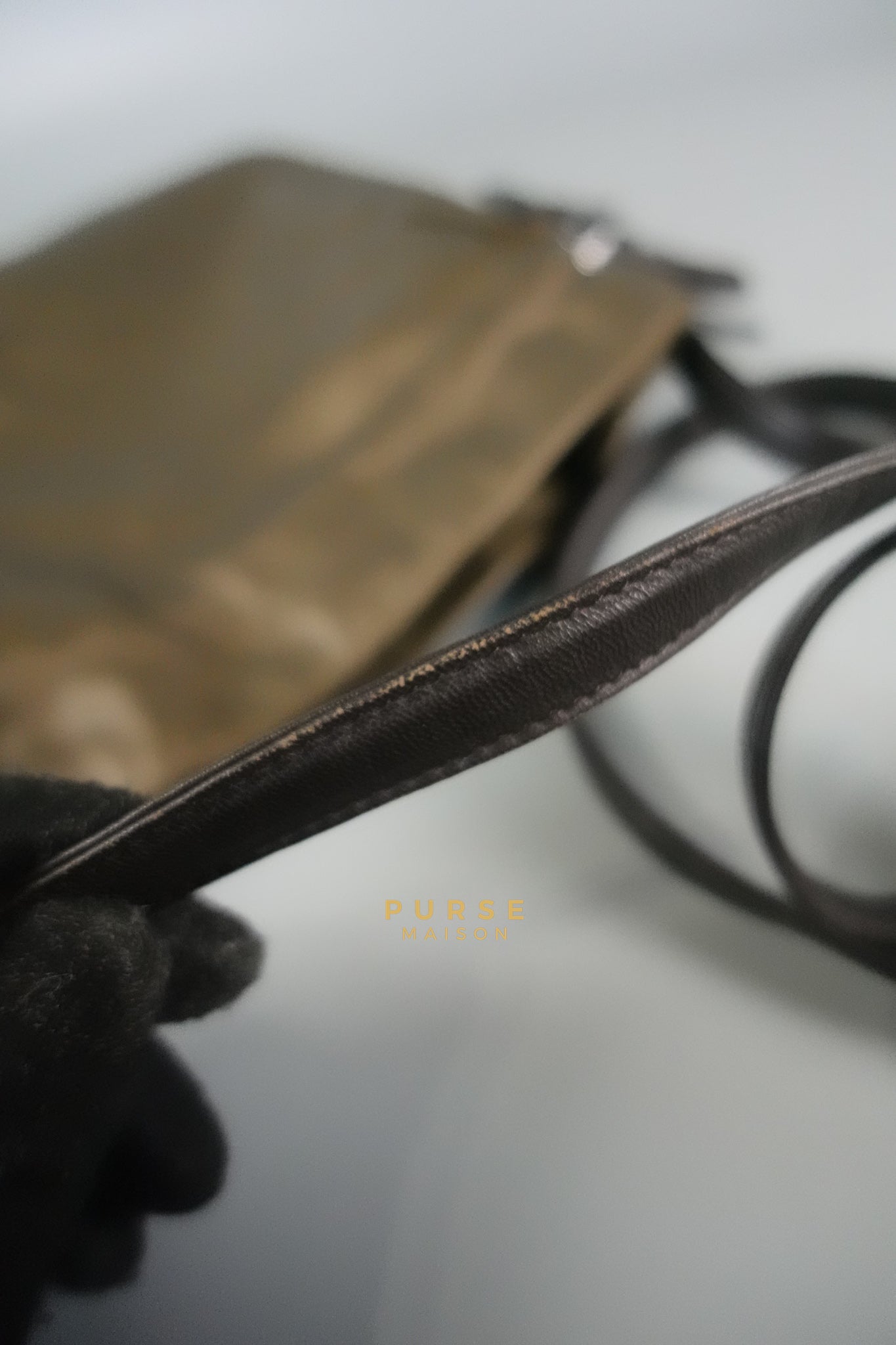 Flamenco in Metallic Brown Lambskin Leather | Purse Maison Luxury Bags Shop