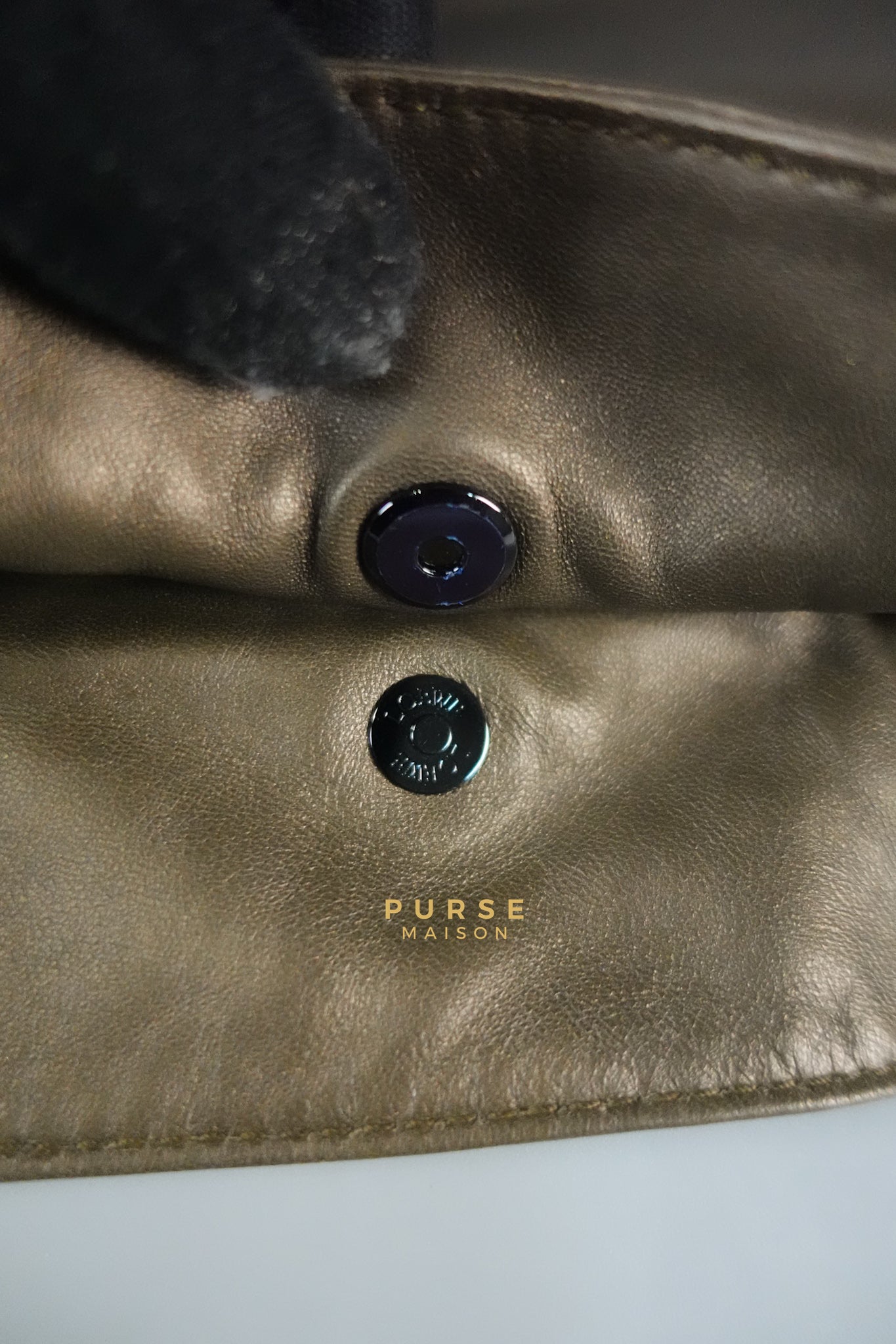 Flamenco in Metallic Brown Lambskin Leather | Purse Maison Luxury Bags Shop