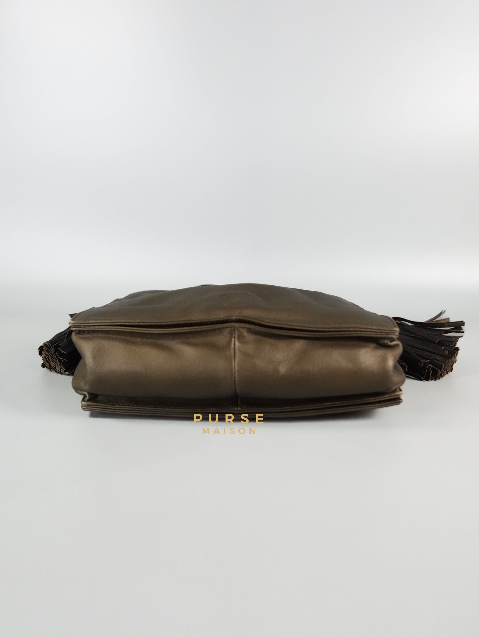 Flamenco in Metallic Brown Lambskin Leather | Purse Maison Luxury Bags Shop
