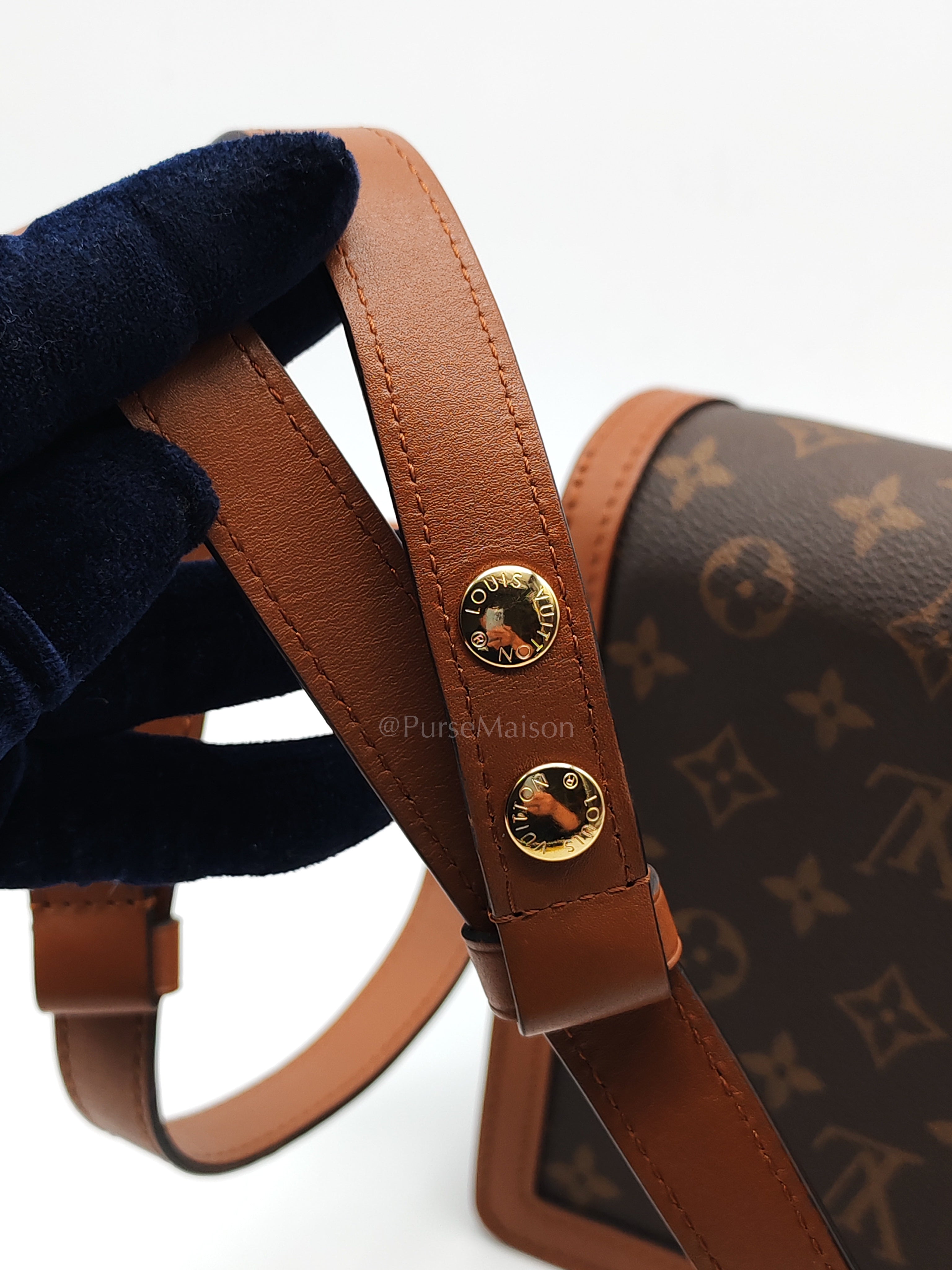 Duphine Shoulder Bag in Monogram Reverse Canvas & Gold Hardware (Datecode: CA0179) | Purse Maison Luxury Bags Shop