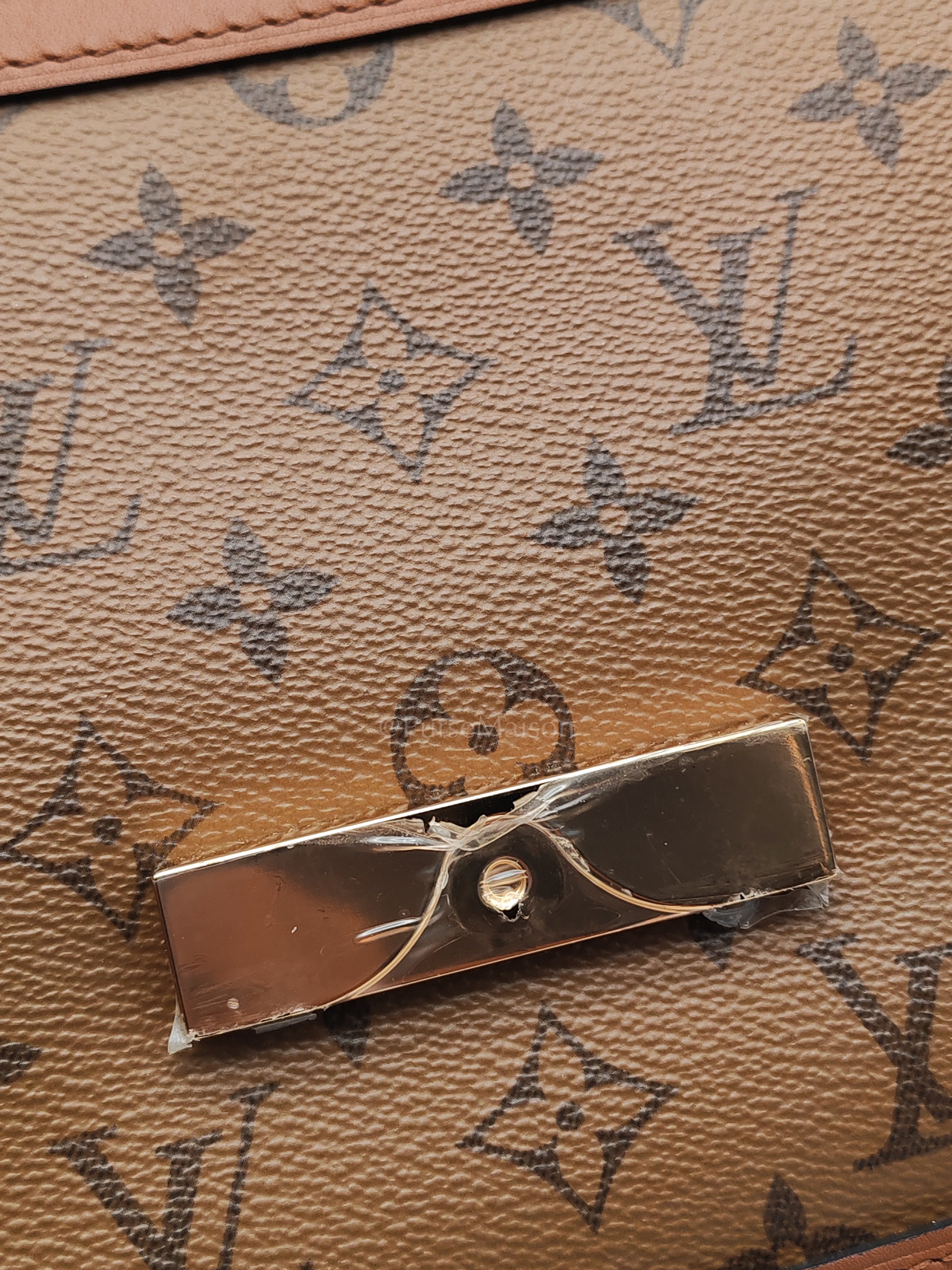 Duphine Shoulder Bag in Monogram Reverse Canvas & Gold Hardware (Datecode: CA0179) | Purse Maison Luxury Bags Shop