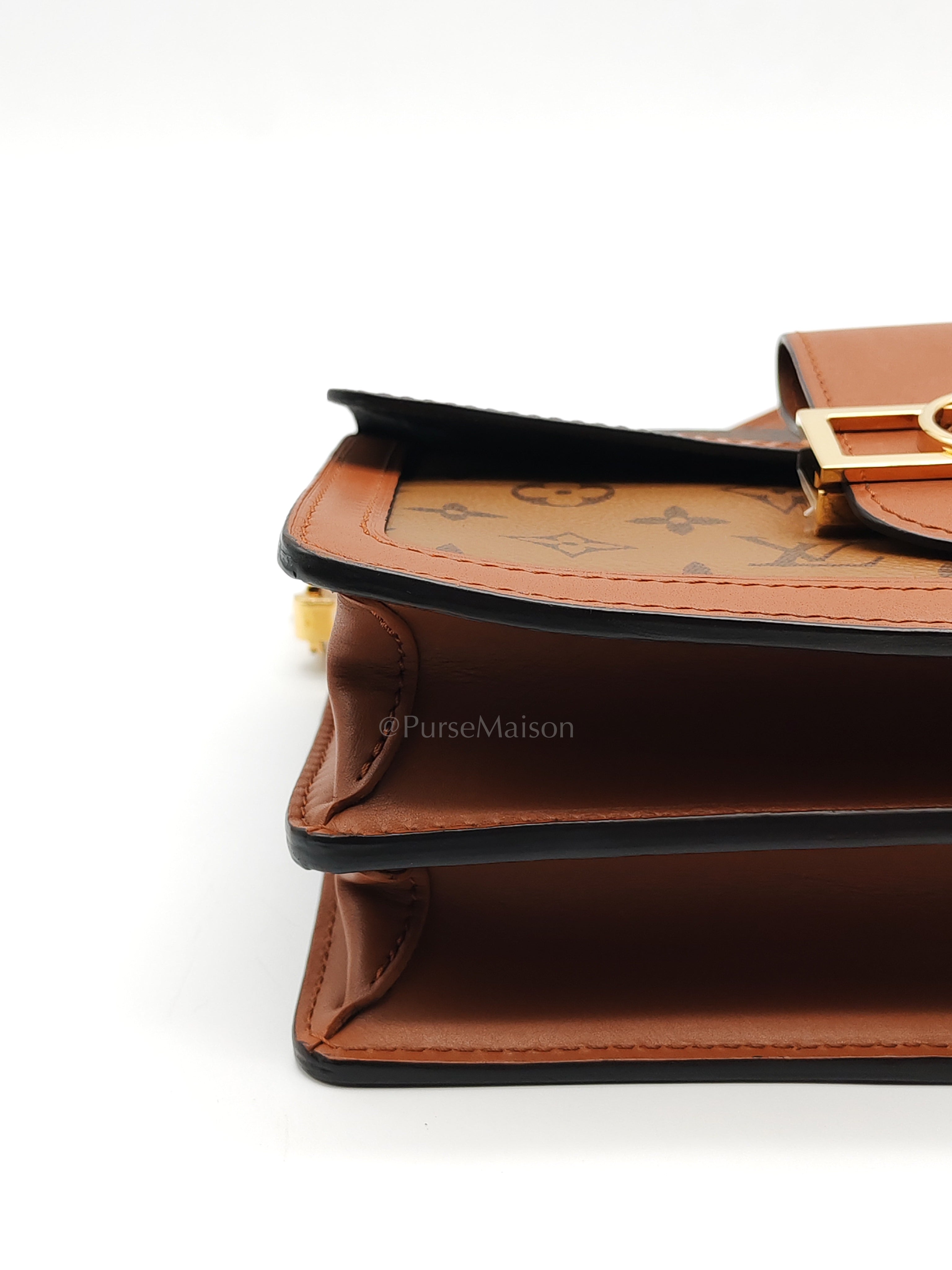 Duphine Shoulder Bag in Monogram Reverse Canvas & Gold Hardware (Datecode: CA0179) | Purse Maison Luxury Bags Shop