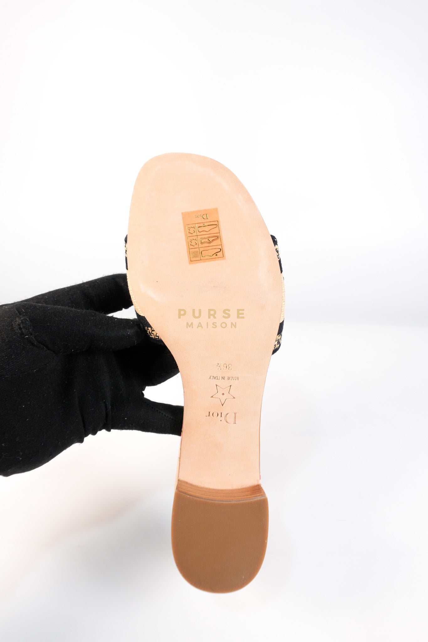 Dway Heeled Mule in Straw & Multicolor Size 36.5(24.1 cm) | Purse Maison Luxury Bags Shop