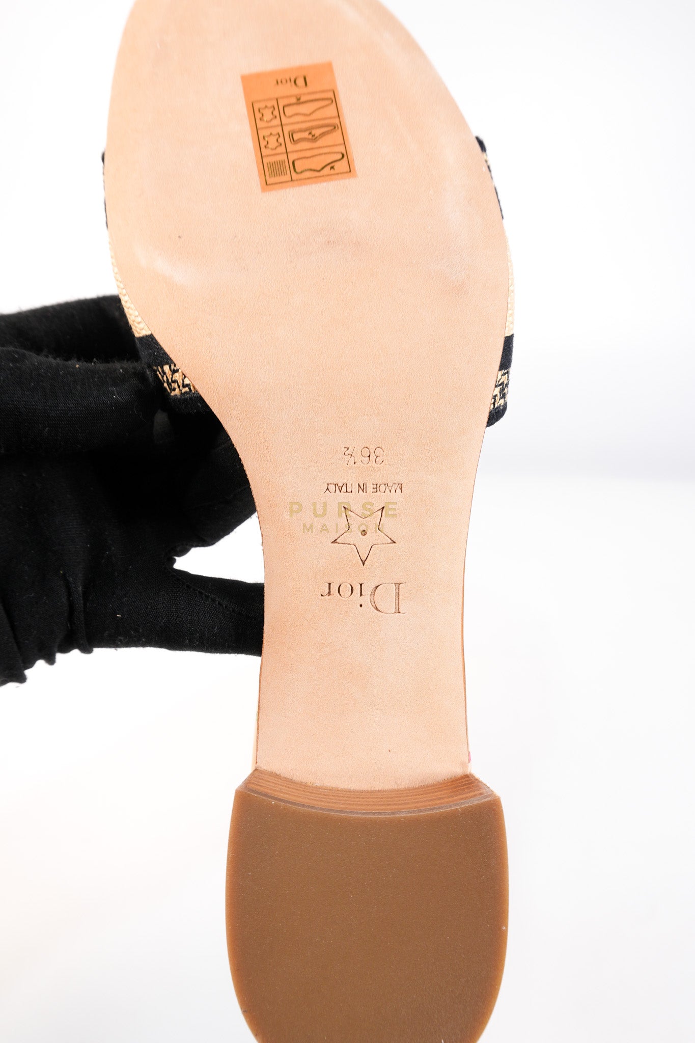 Dway Heeled Mule in Straw & Multicolor Size 36.5(24.1 cm) | Purse Maison Luxury Bags Shop