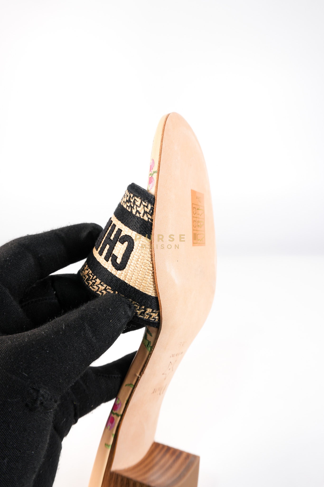 Dway Heeled Mule in Straw & Multicolor Size 36.5(24.1 cm) | Purse Maison Luxury Bags Shop