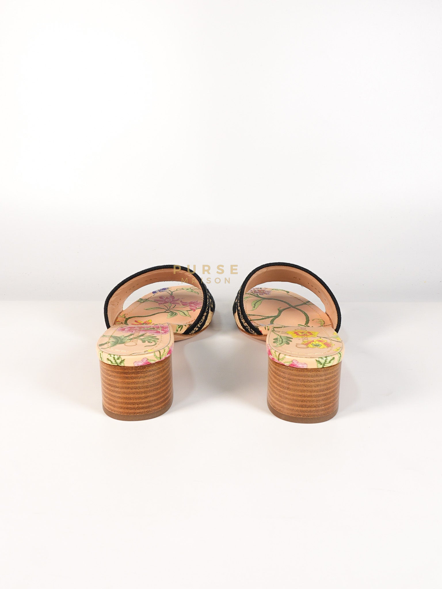 Dway Heeled Mule in Straw & Multicolor Size 36.5(24.1 cm) | Purse Maison Luxury Bags Shop