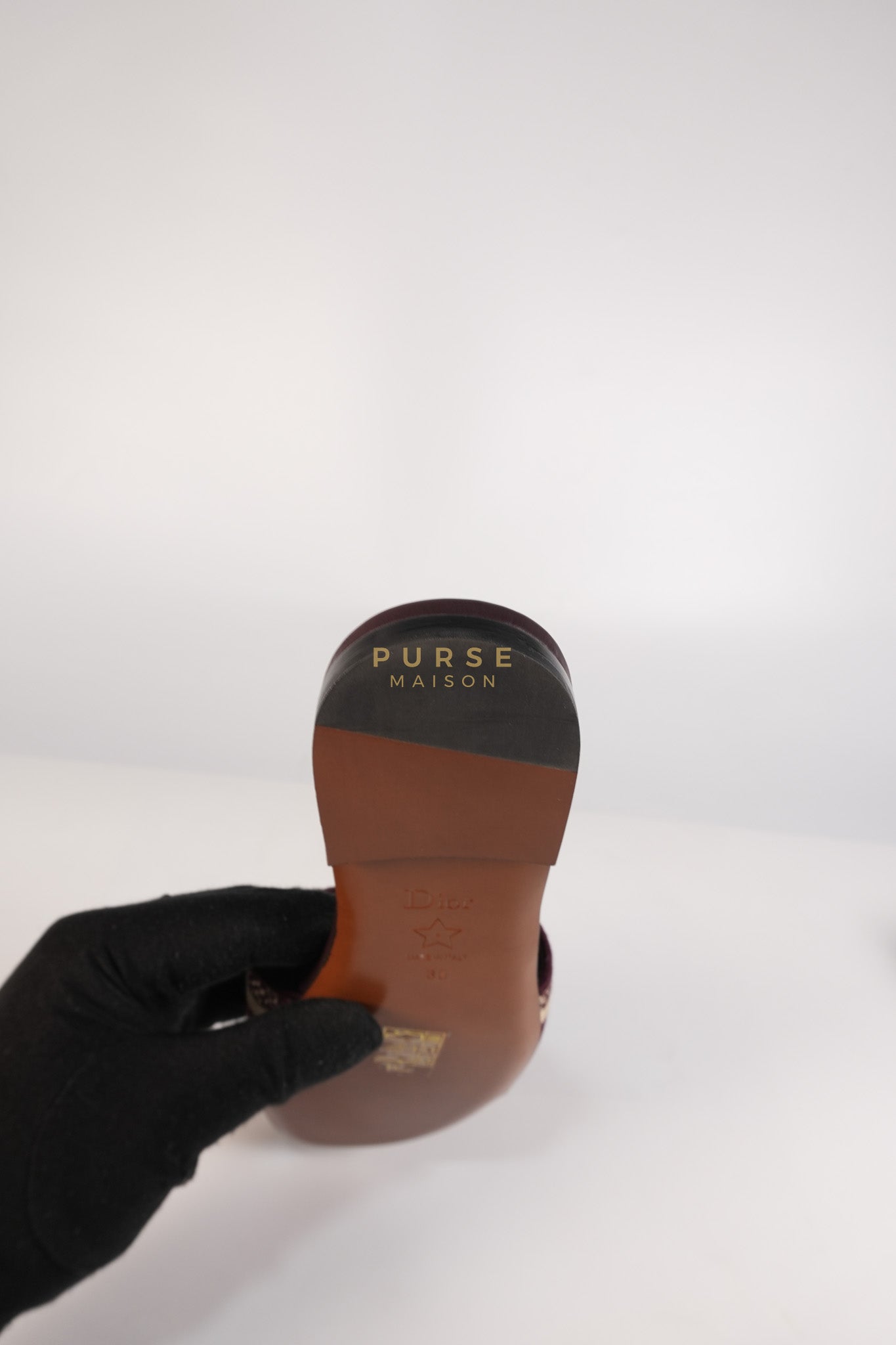 Dway Mules Slide Sandals in Burgundy Canvas Embroidered Size 38 EU(25cm) | Purse Maison Luxury Bags Shop