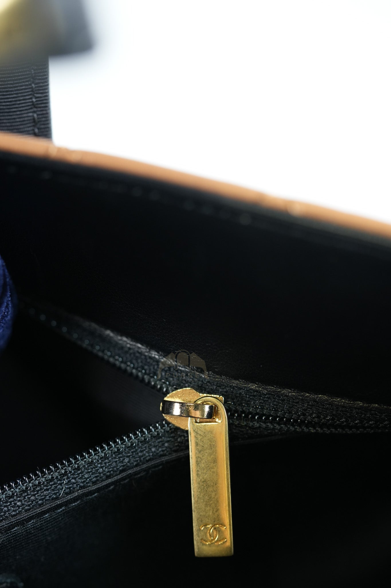 Elegant CC Tote Bag Medium in Beige Black Quilted Lambskin Leather Aged Gold Hardware(Series 23) | Purse Maison Luxury Bags Shop