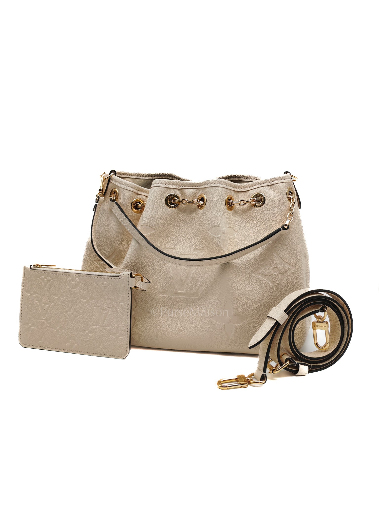 Louis Vuitton Bundle Bag in Cream Monogram Empreinte Giant and Gold Hardware Microchip